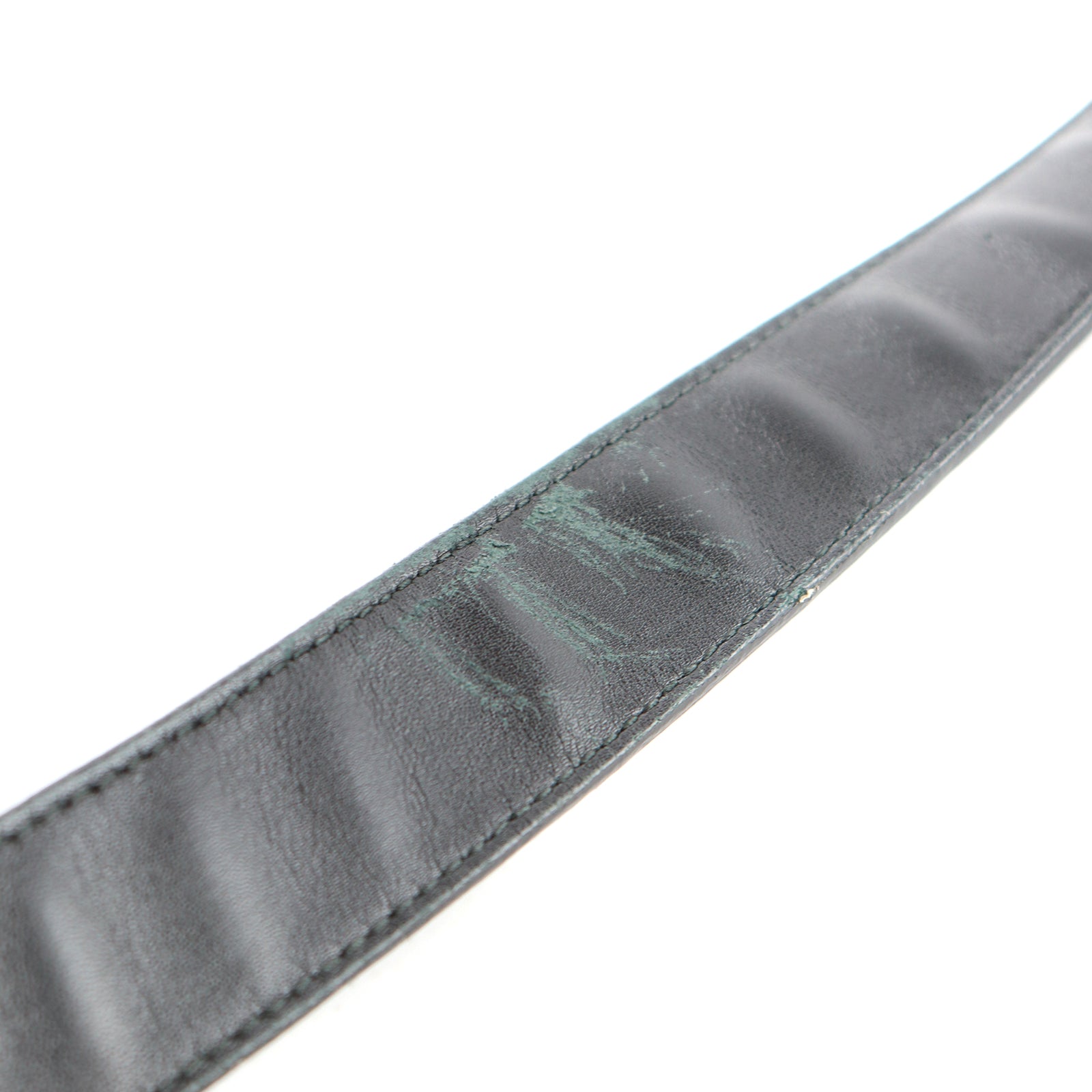 GUCCI - Ceinture GG Marmont en cuir noir (T100)