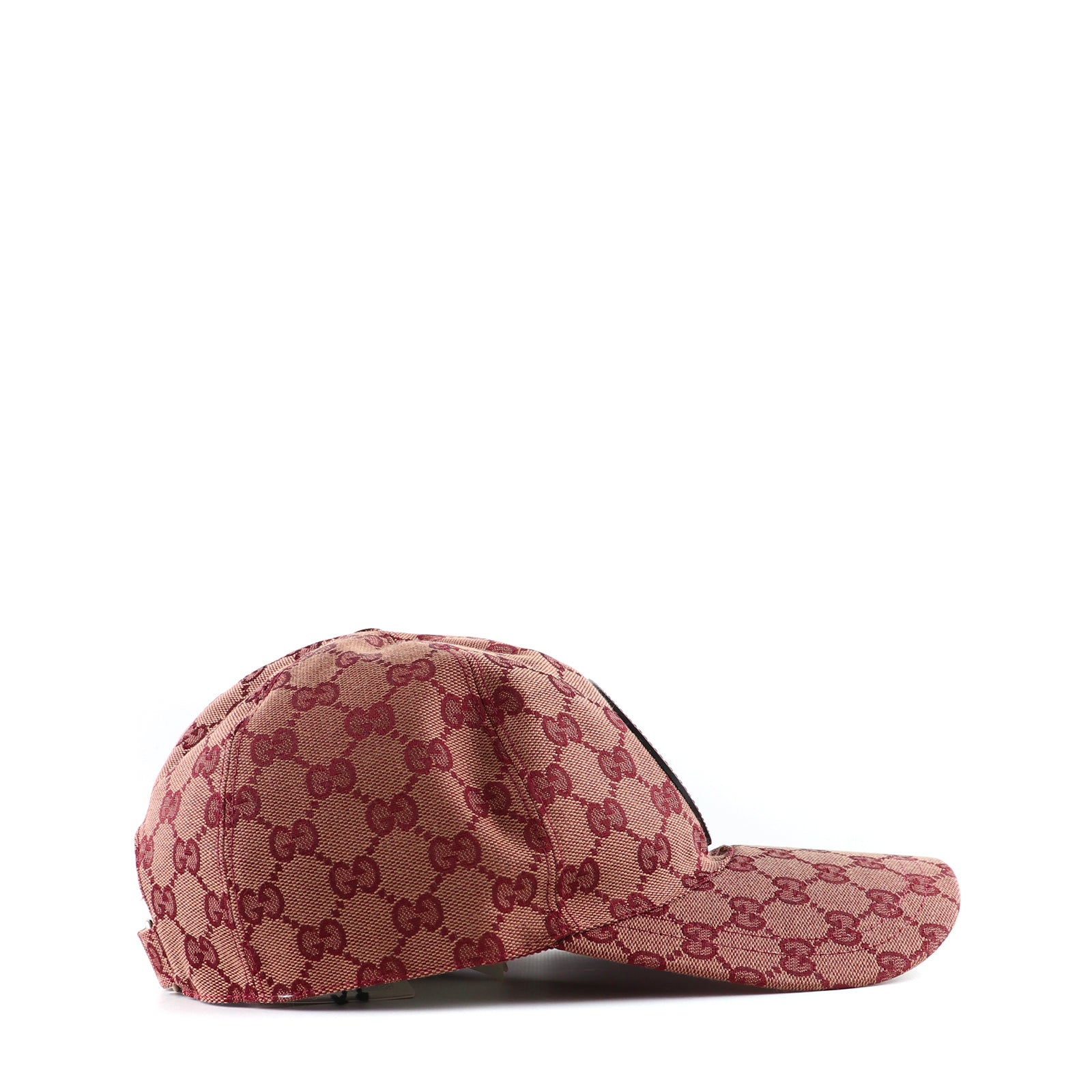 GUCCI - Casquette en toile bordeaux GG