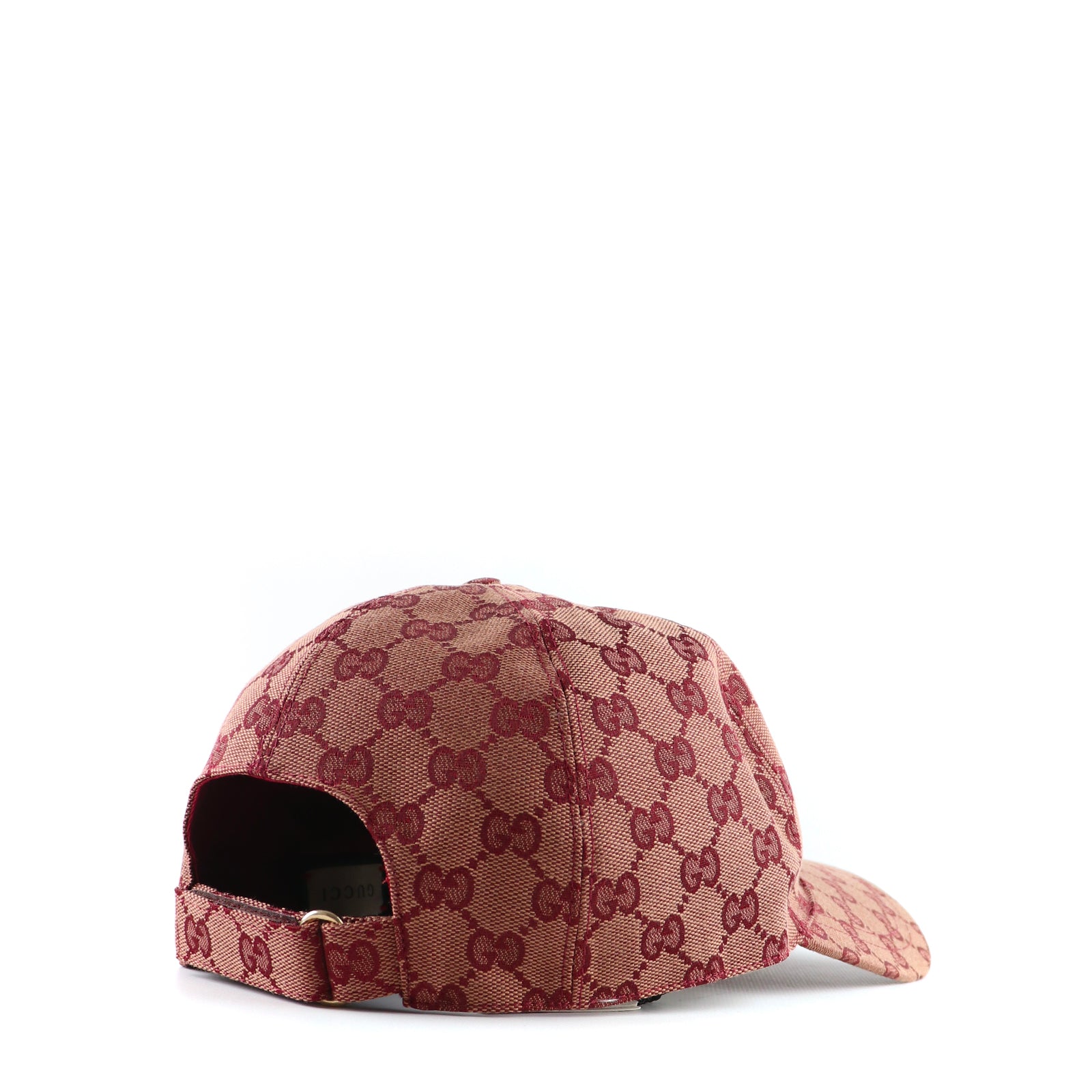 GUCCI - Casquette en toile bordeaux GG