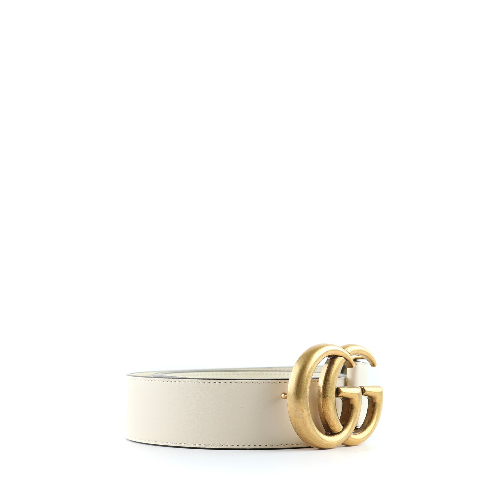 GUCCI - Ceinture GG Marmont en cuir blanc (T95)