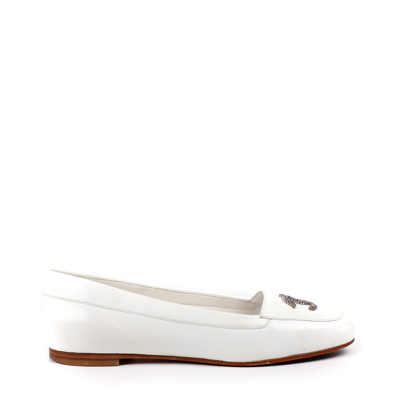 CHANEL - Leather ballerinas (T38.5)