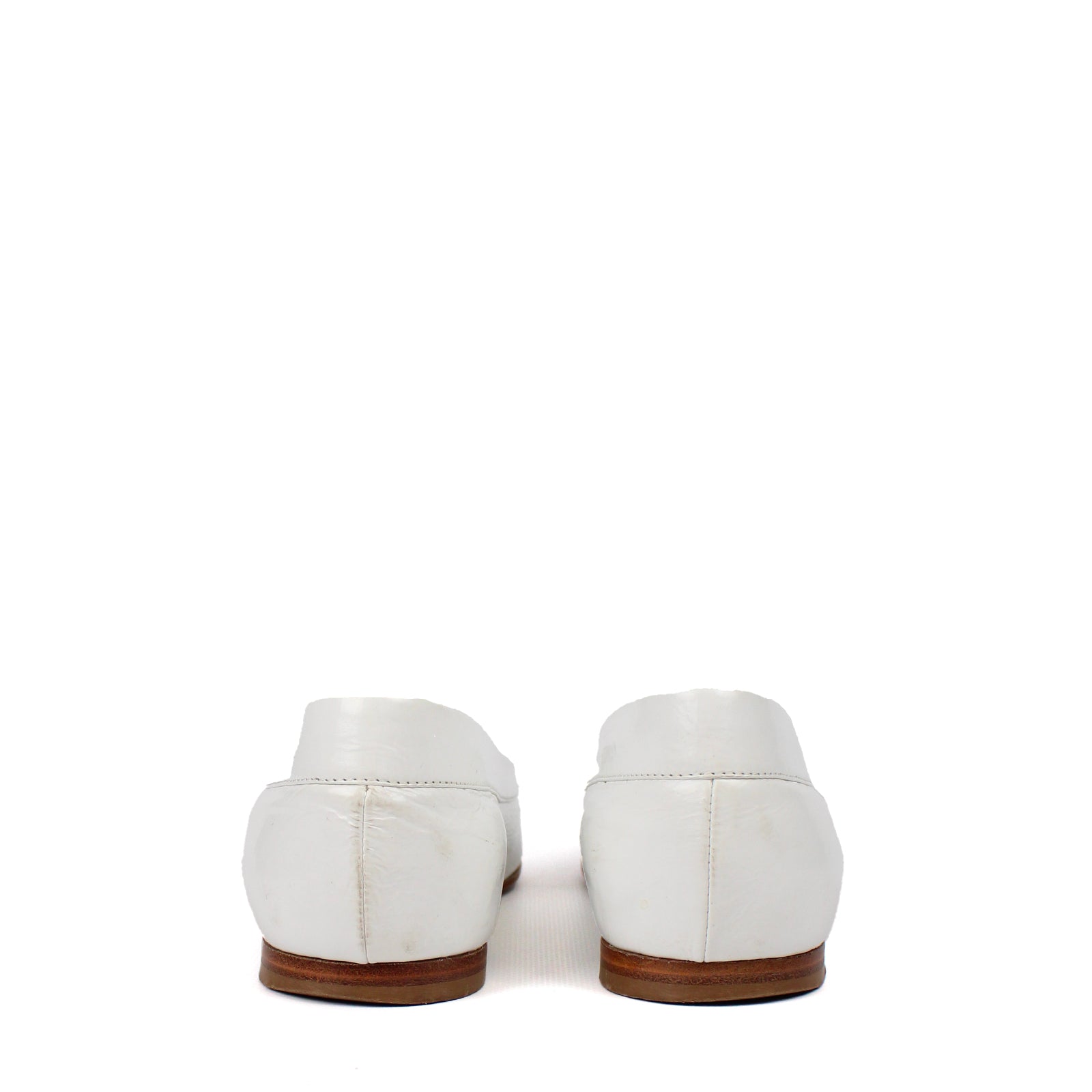 CHANEL - Ballerines en cuir (T38,5)