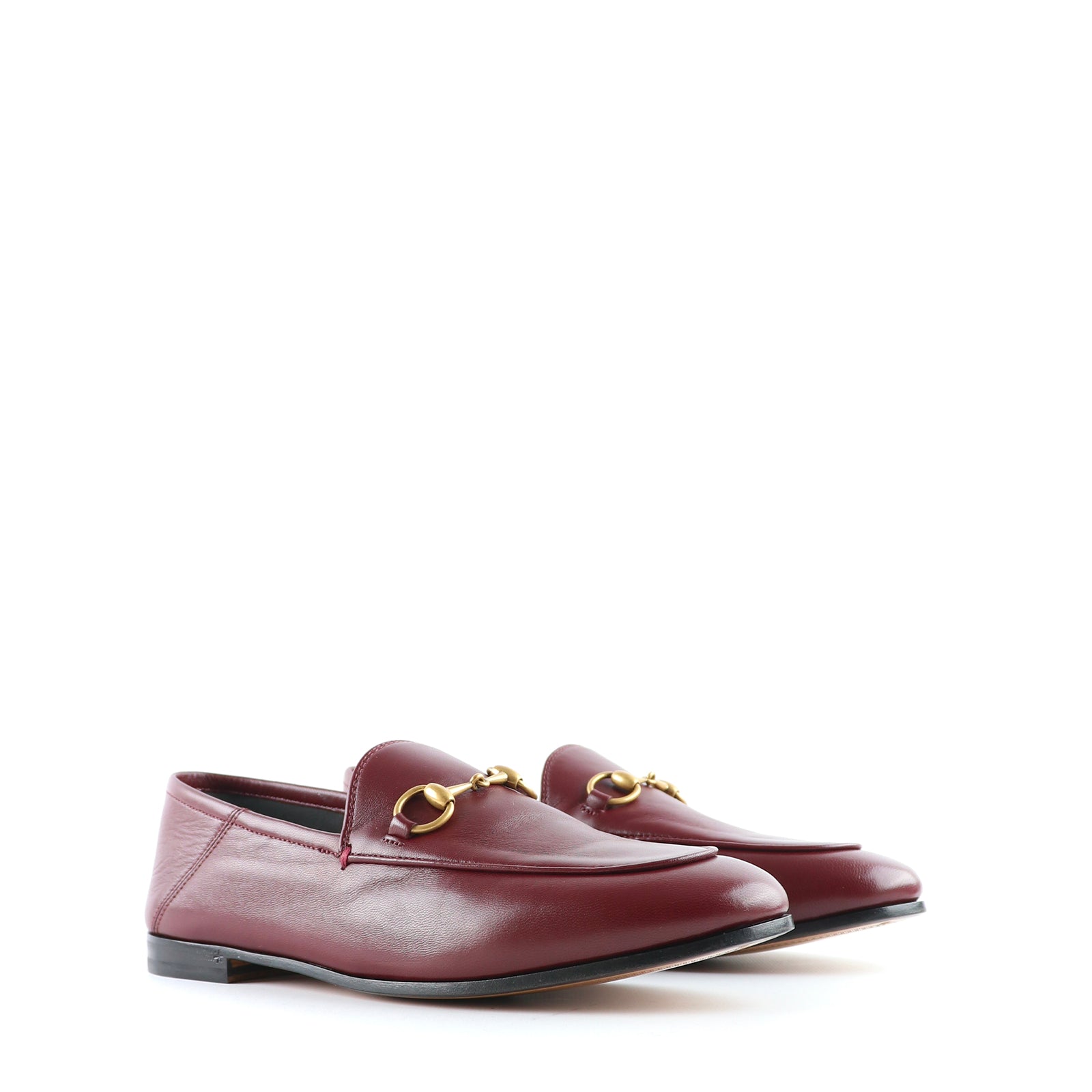 GUCCI - Mocassins Jordaan en cuir bordeaux (T37,5)