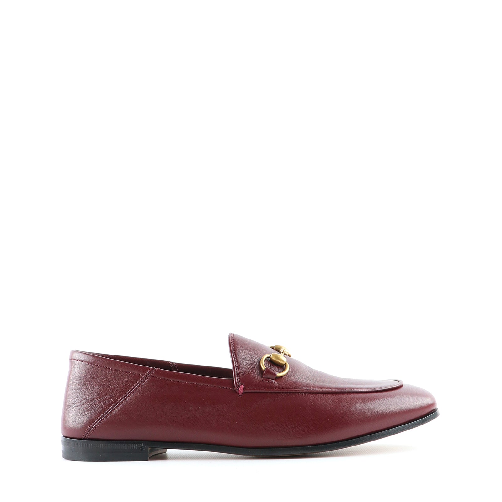 GUCCI - Mocassins Jordaan en cuir bordeaux (T37,5)