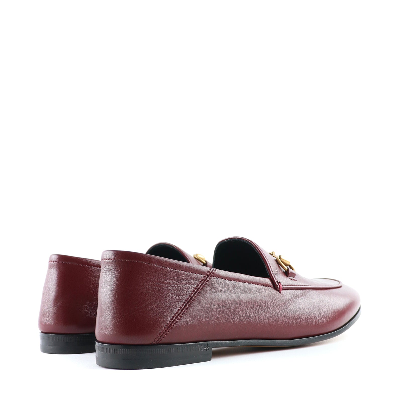 GUCCI - Mocassins Jordaan en cuir bordeaux (T37,5)