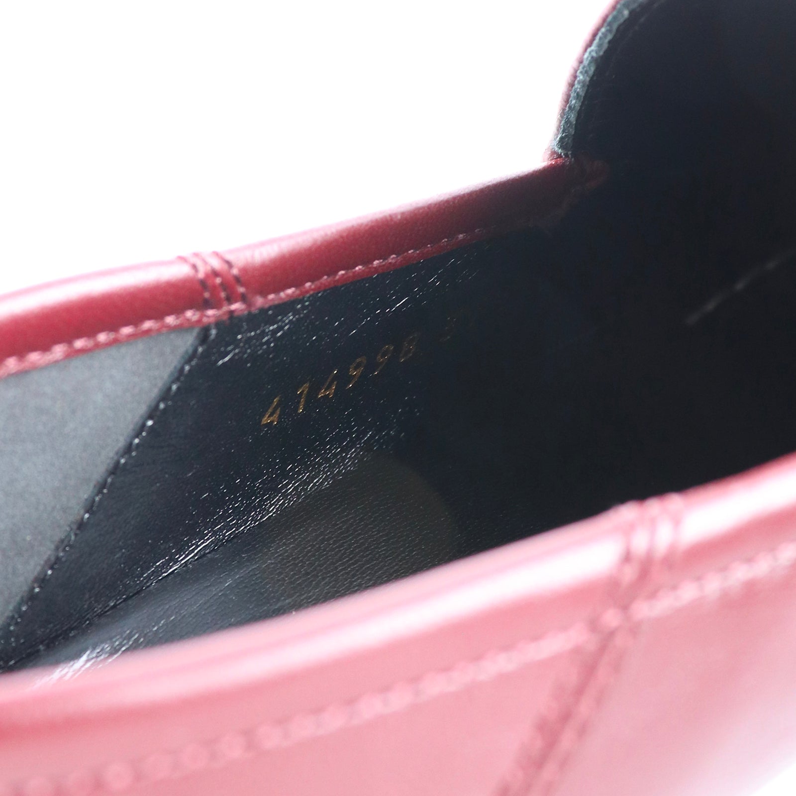GUCCI - Mocassins Jordaan en cuir bordeaux (T37,5)
