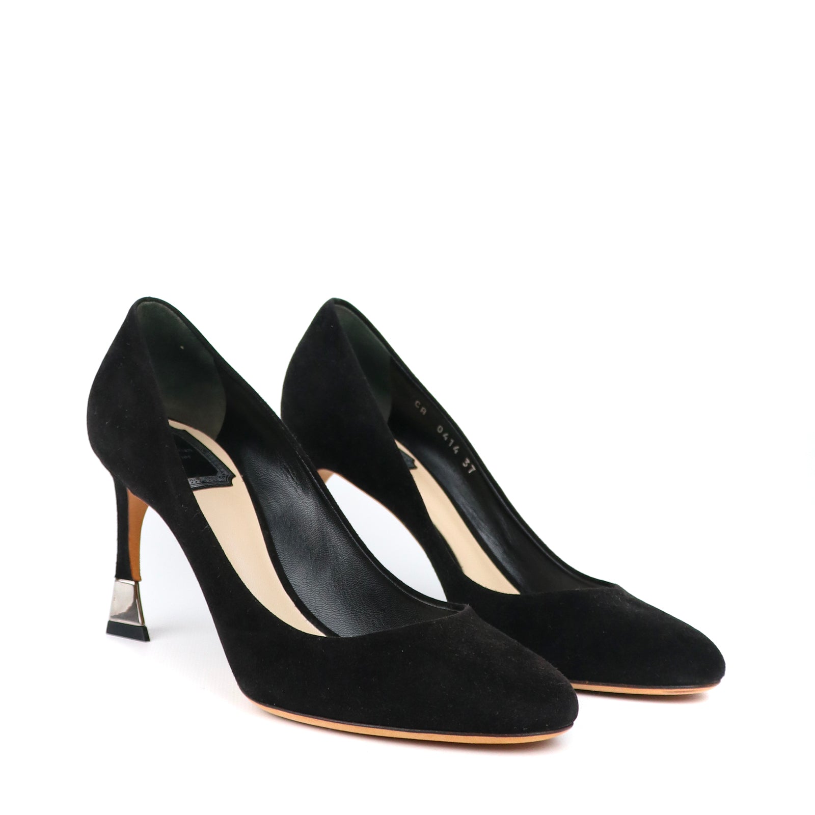 DIOR - Escarpins en daim noir (T37)
