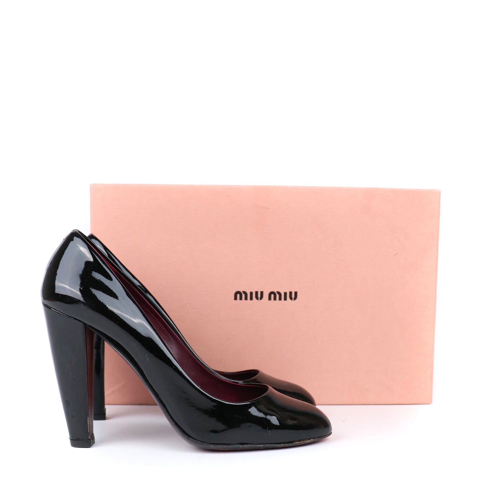 MIU MIU - Escarpins en cuir verni (T37,5)