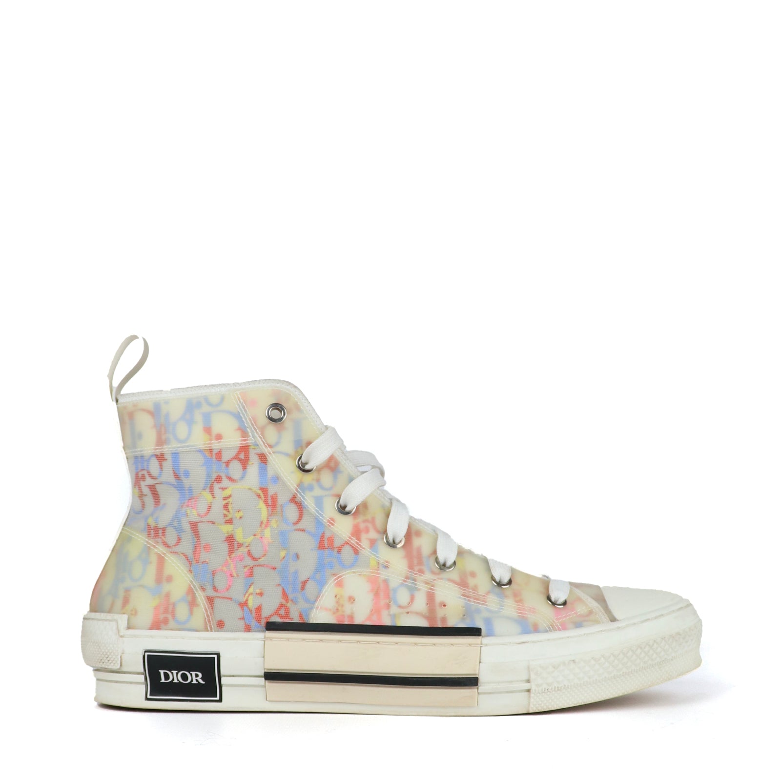 DIOR - Sneakers B23 Haute Toile Oblique multicolore (T43)