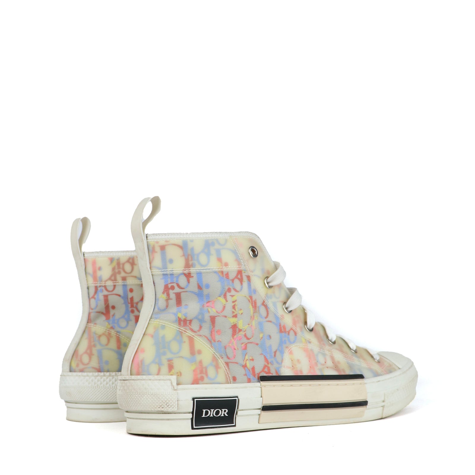 DIOR - Sneakers B23 Haute Toile Oblique multicolore (T43)