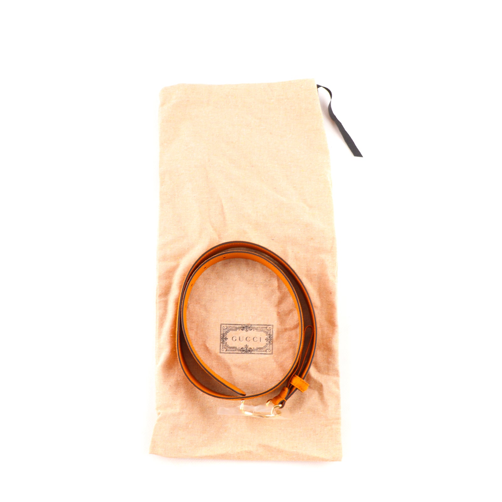 GUCCI - Ceinture GG Blondie en daim marron (T80)
