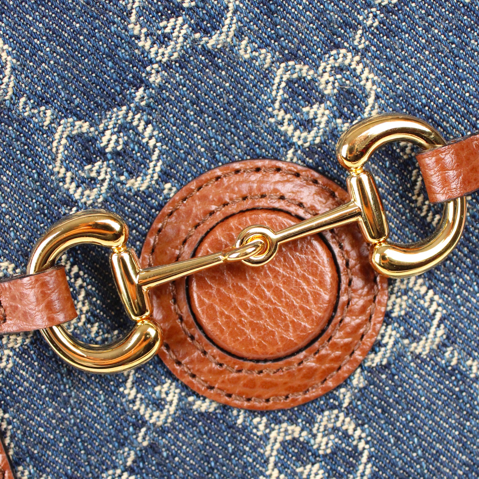 GUCCI - Mini sac 1955 détail Mors en denim