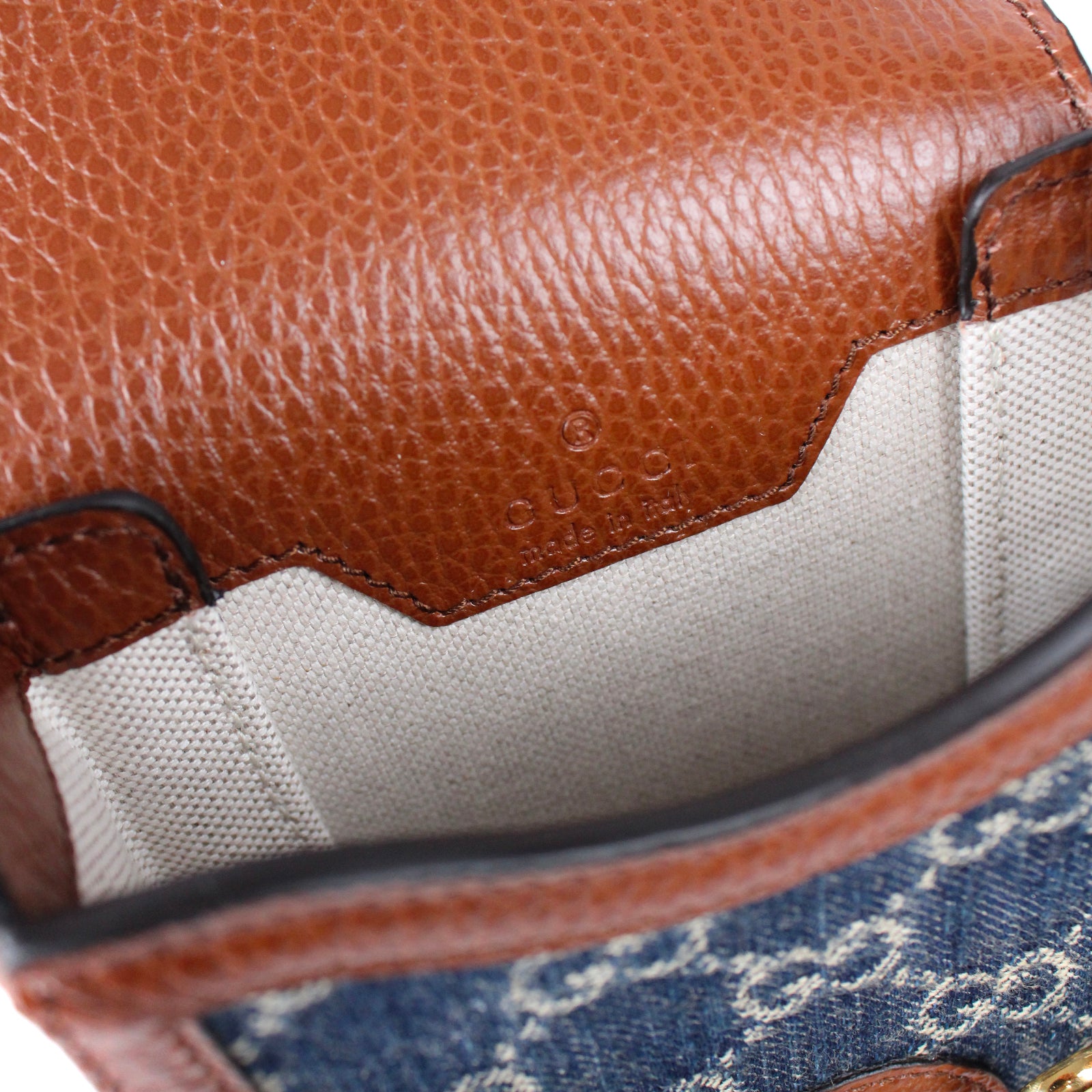 GUCCI - Mini sac 1955 détail Mors en denim