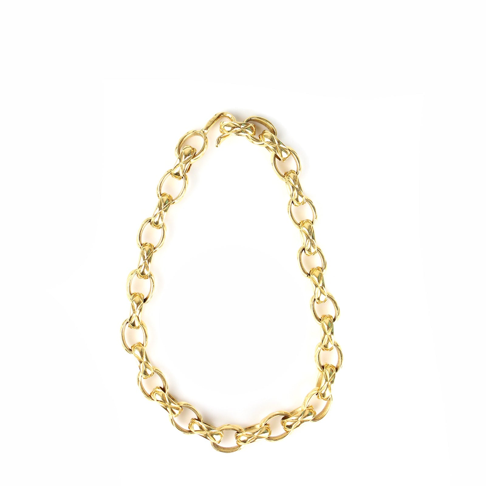 CHANEL - Collier grosse chaîne matelassée