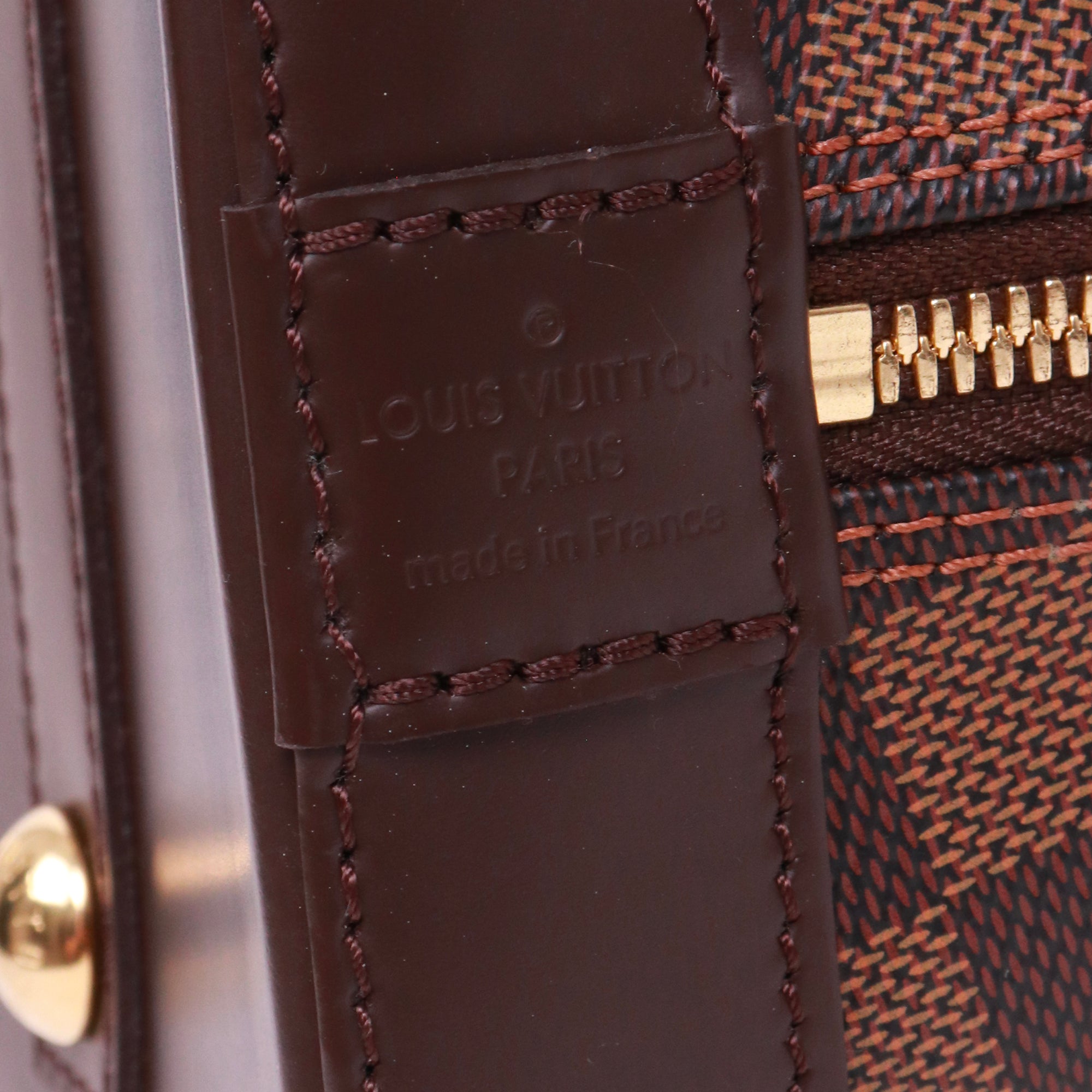 LOUIS VUITTON - Sac à main Alma PM Louis Vuitton en toile damier ébène