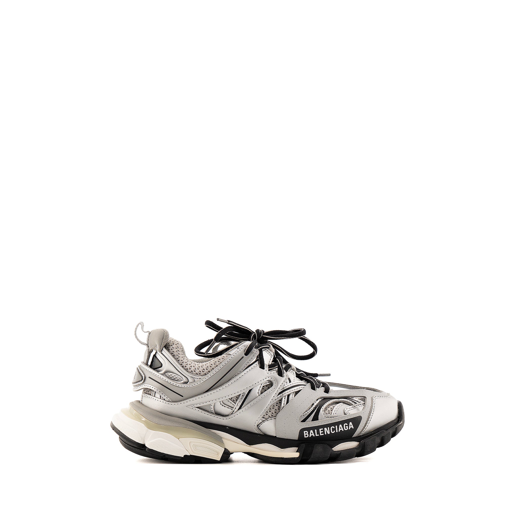 BALENCIAGA - Balenciaga Track sneakers in silver leather (T37)