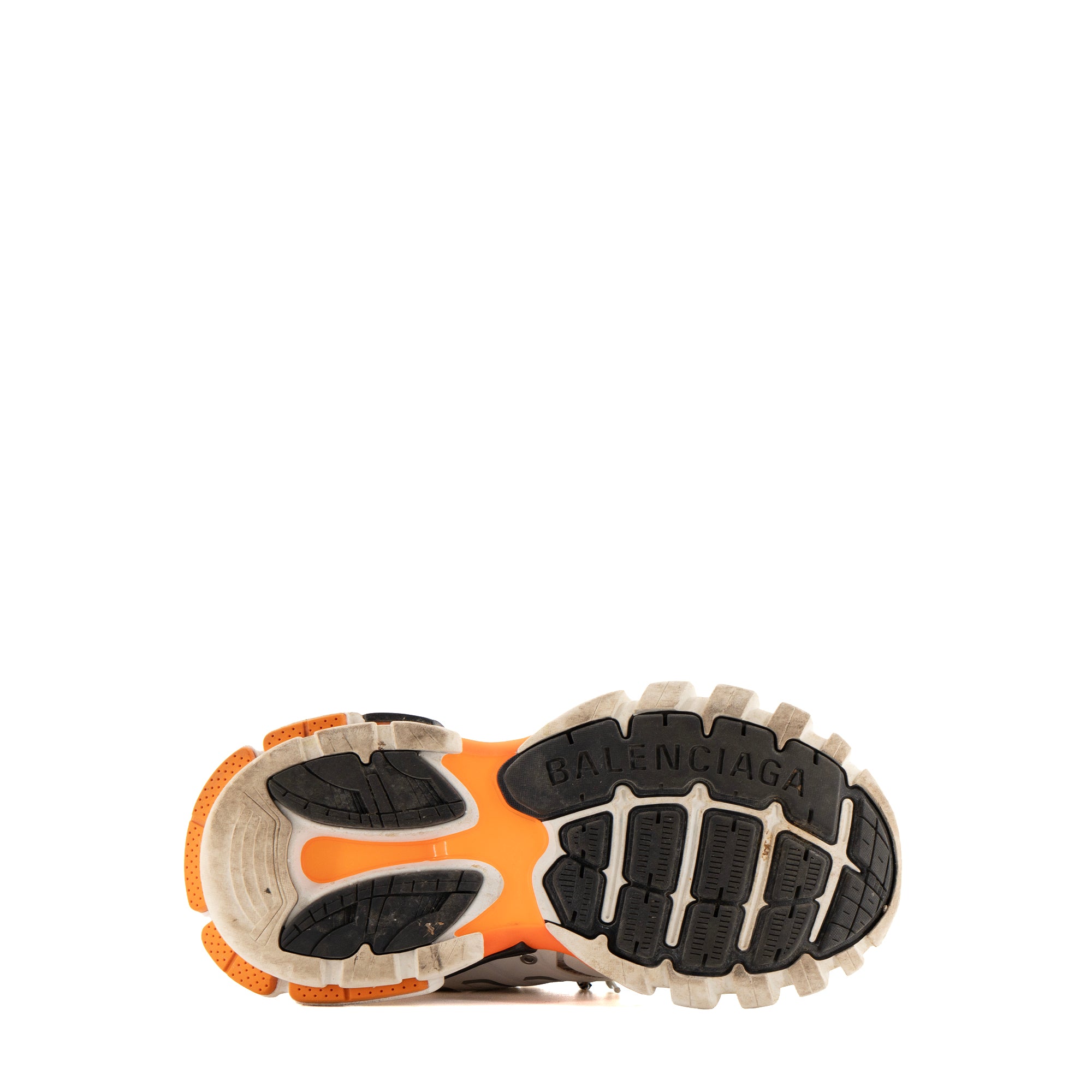 BALENCIAGA - Balenciaga Track sneakers in white and orange leather (T37)
