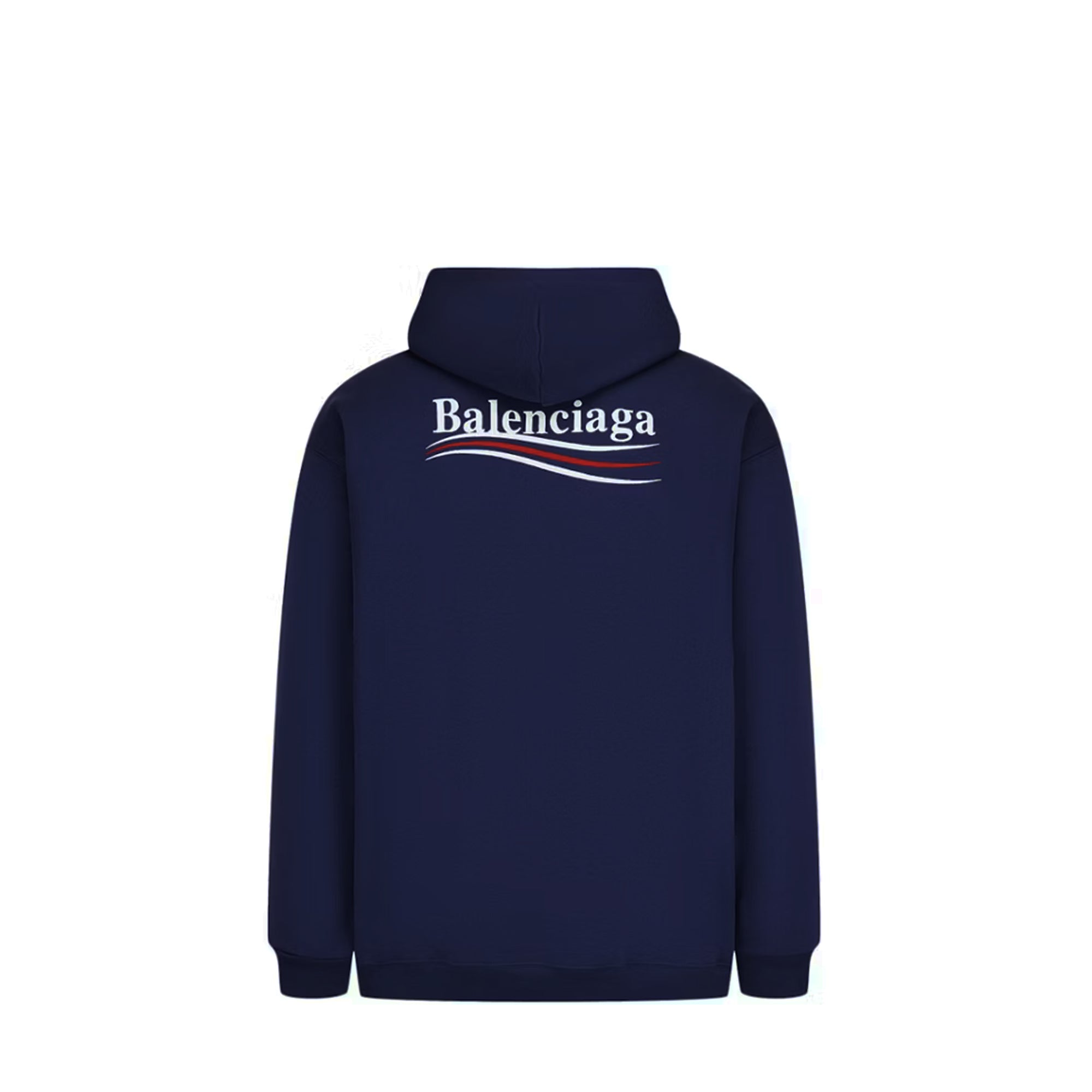 BALENCIAGA - Sweat à capuche Political Campaign Balenciaga oversize en coton bleu marine (XXS)