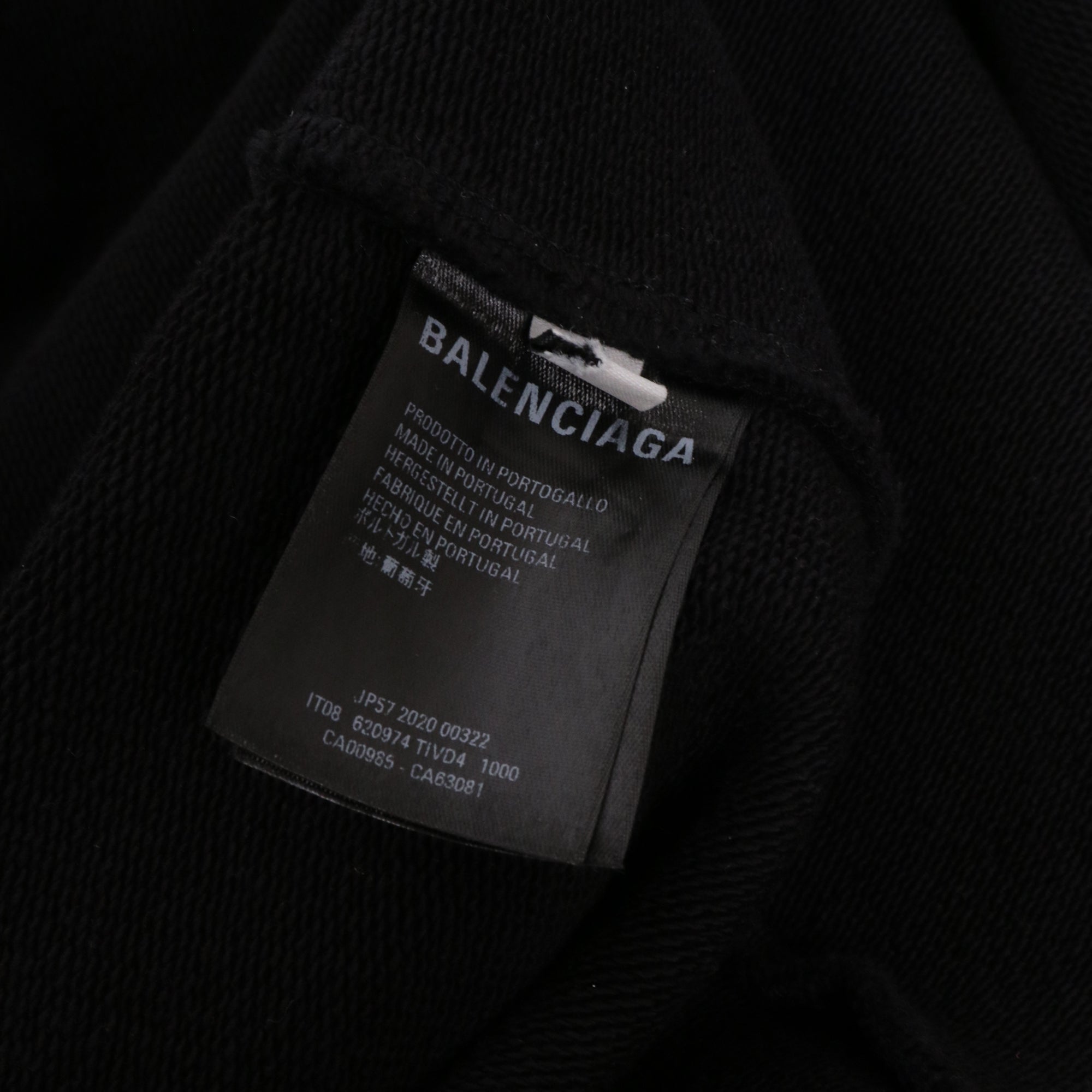BALENCIAGA - Veste à capuche GymWear Balenciaga en coton noir (S)
