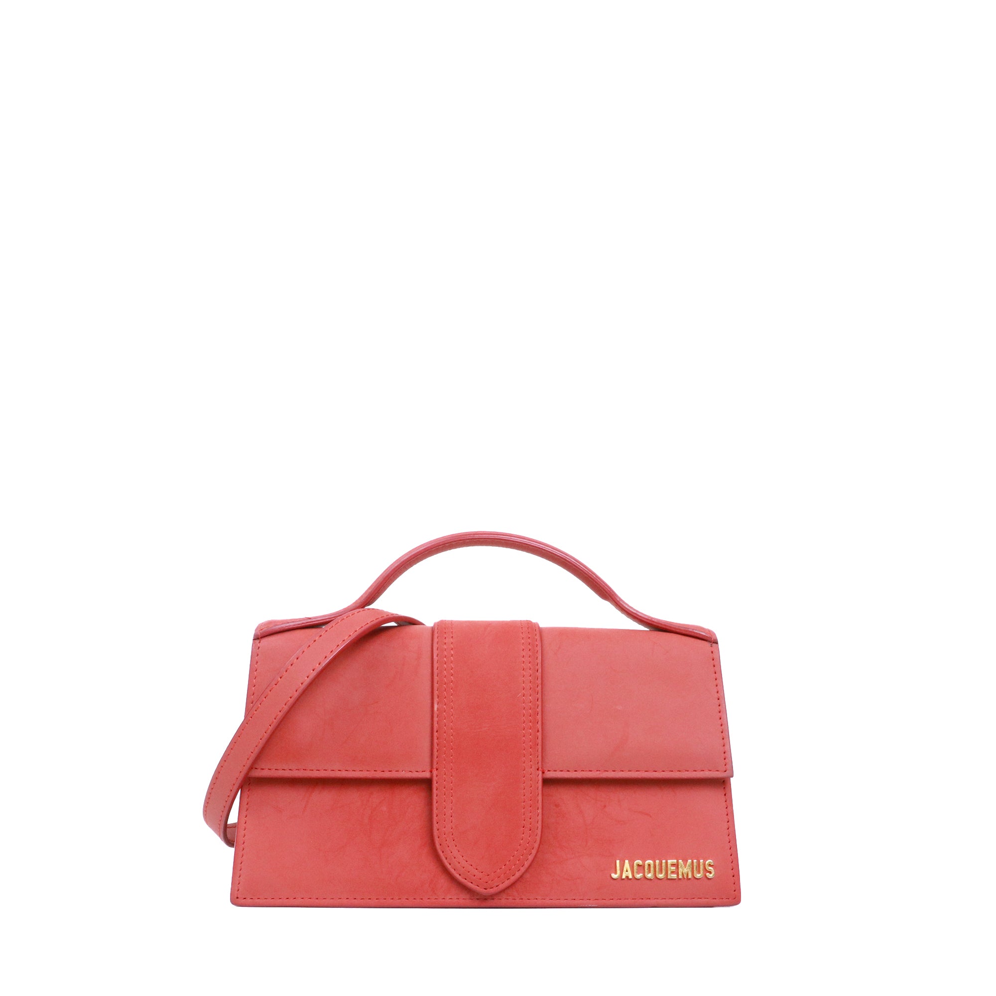 JACQUEMUS - Sac à bandoulière Le Grand Bambino Jacquemus en nubuck terracotta