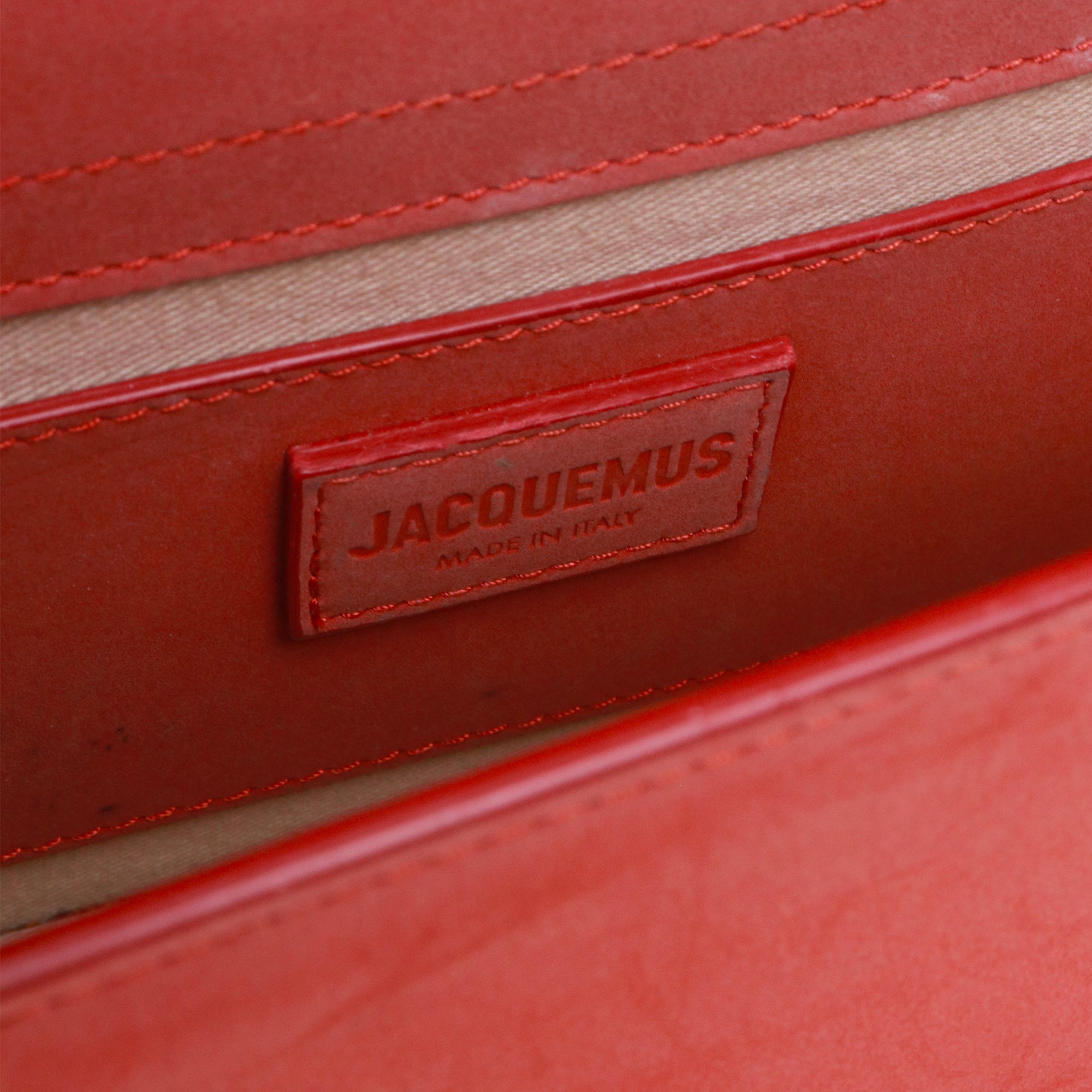 JACQUEMUS - Sac à bandoulière Le Grand Bambino Jacquemus en nubuck terracotta