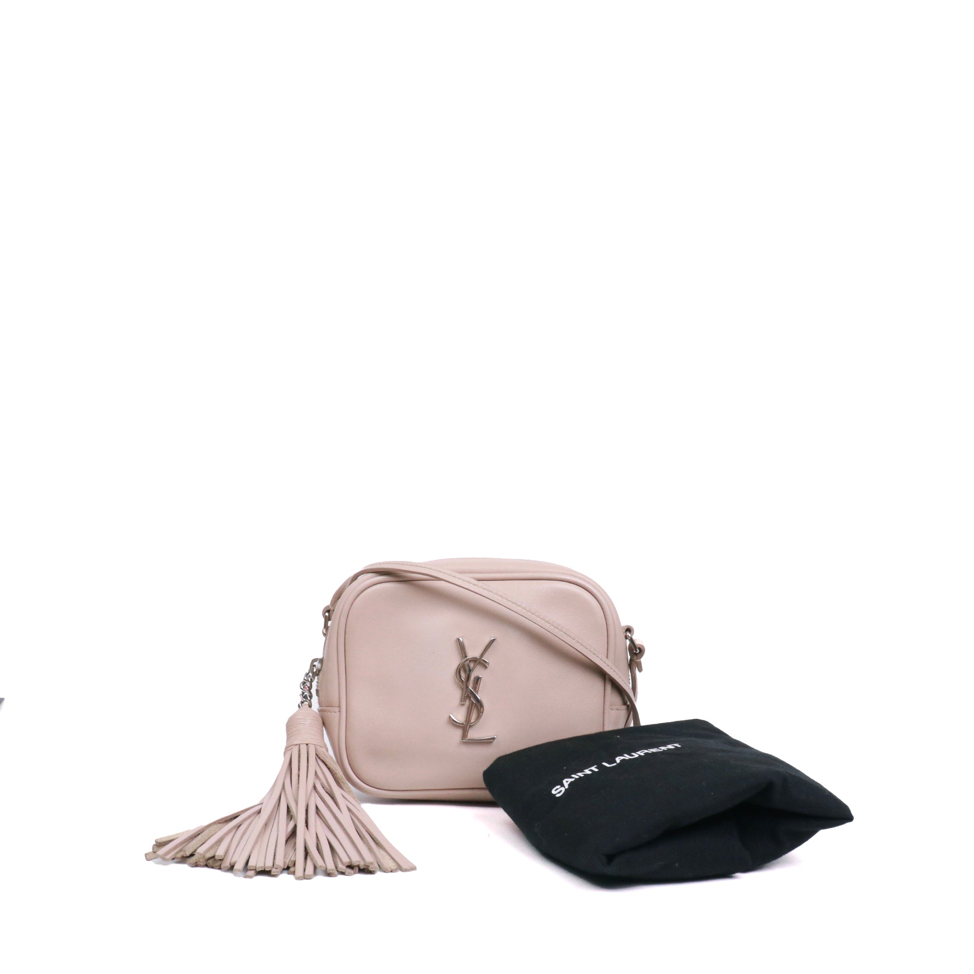 SAINT LAURENT - Sac à bandoulière Blogger Saint Laurent en cuir beige