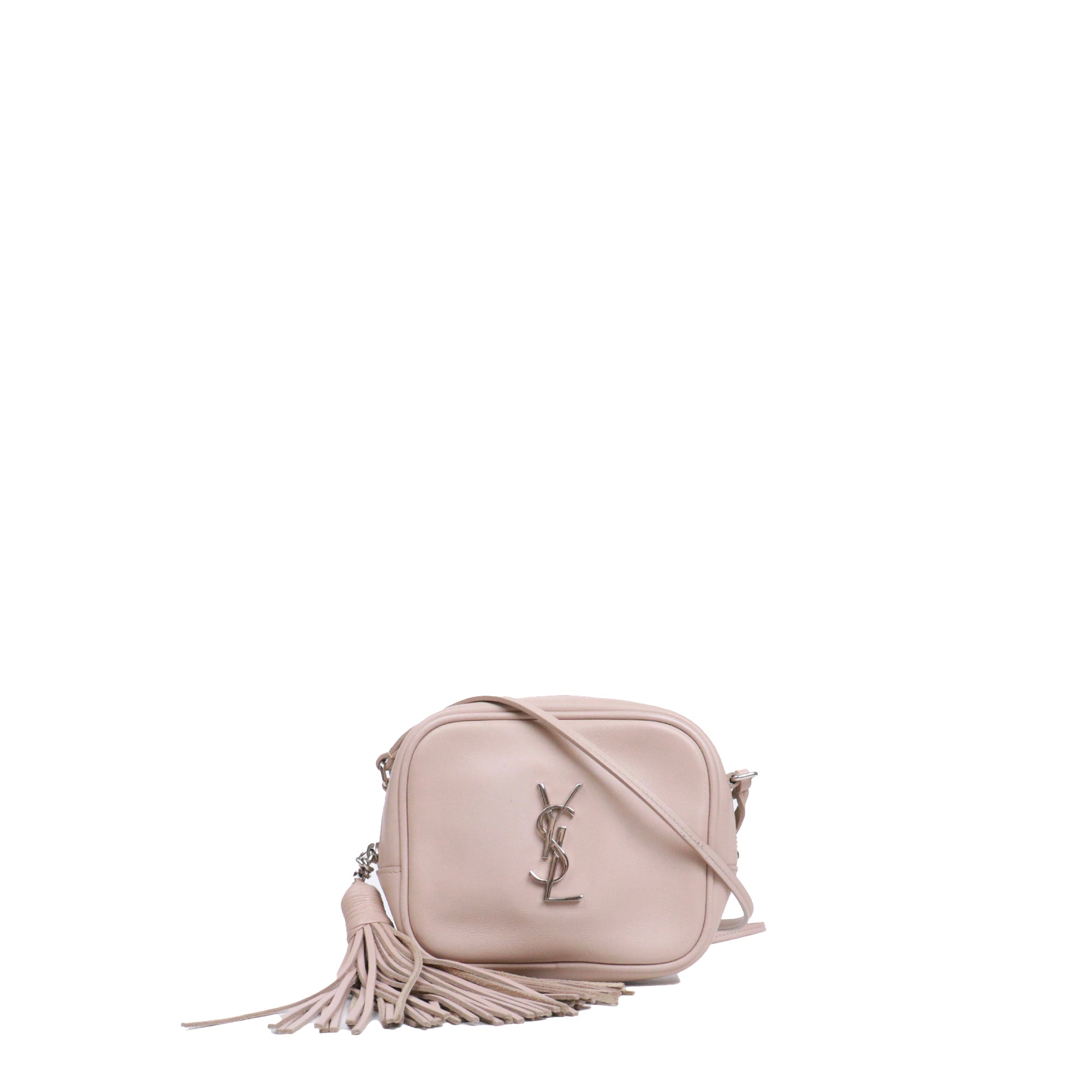 SAINT LAURENT - Sac à bandoulière Blogger Saint Laurent en cuir beige