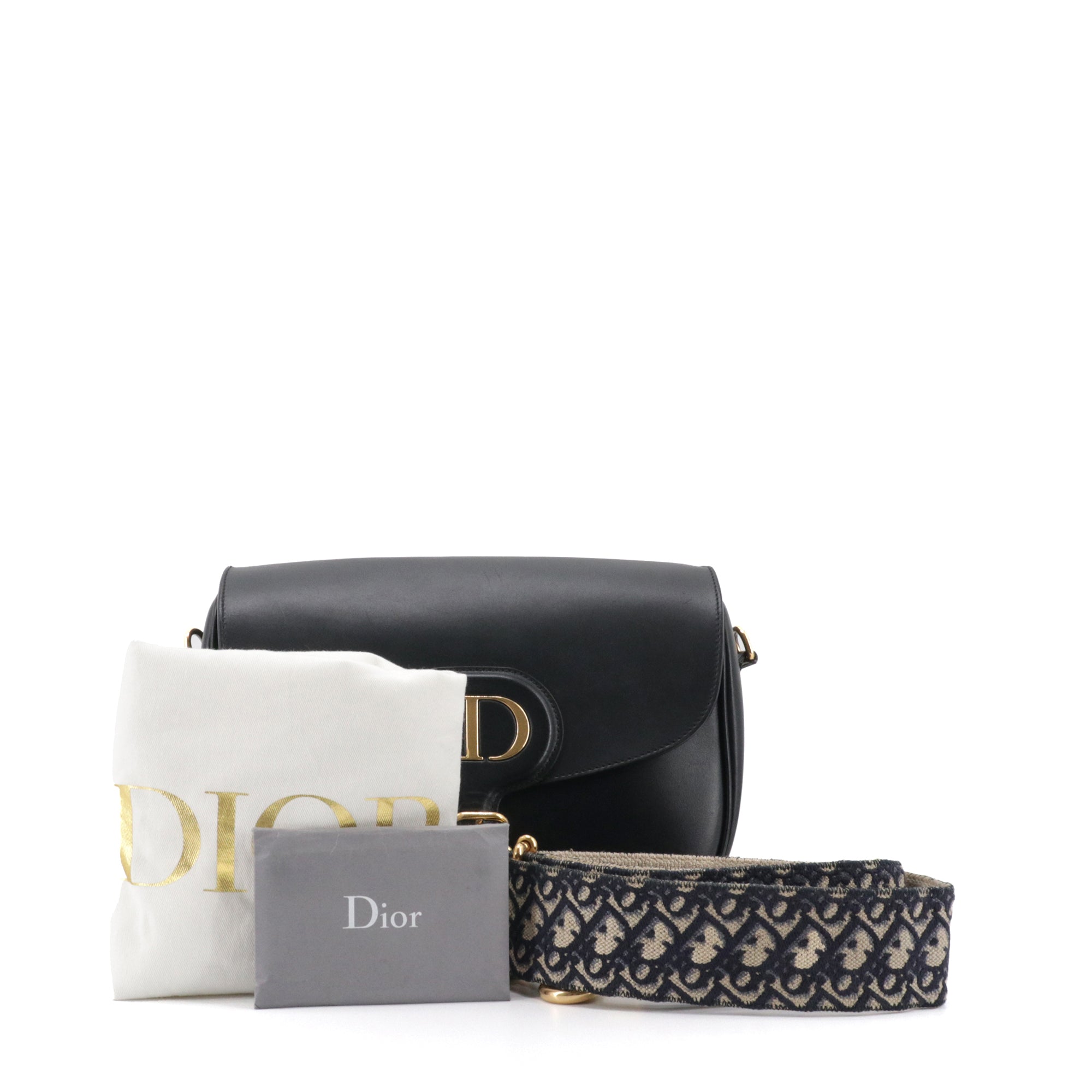 DIOR - Sac à bandoulière Bobby Dior en cuir noir