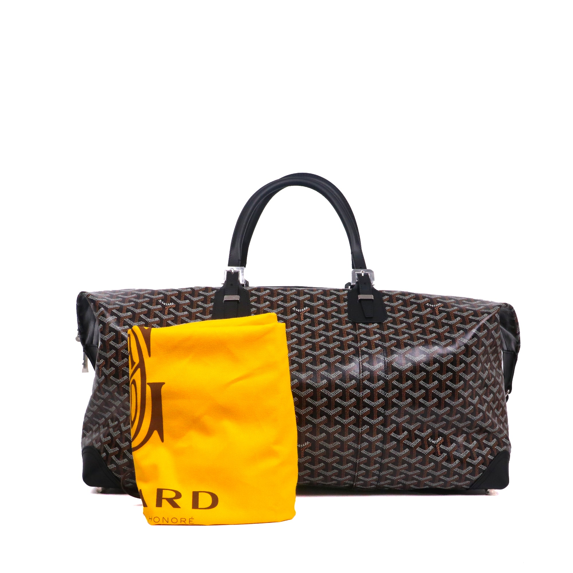 GOYARD - Sac de voyage Bowling 55 Goyard en toile enduite noire