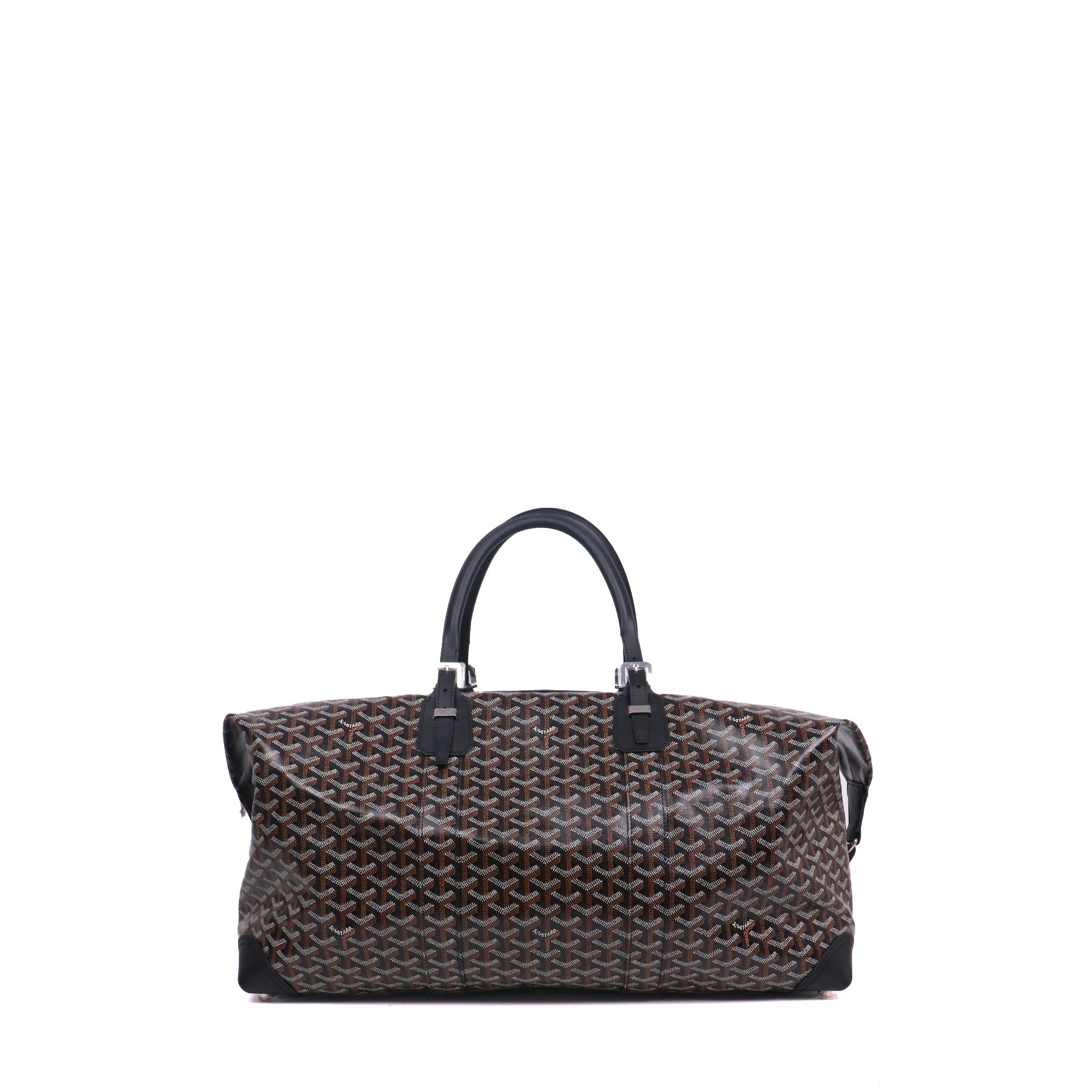 GOYARD Sac de voyage Bowling 55 Goyard en toile enduite noire d