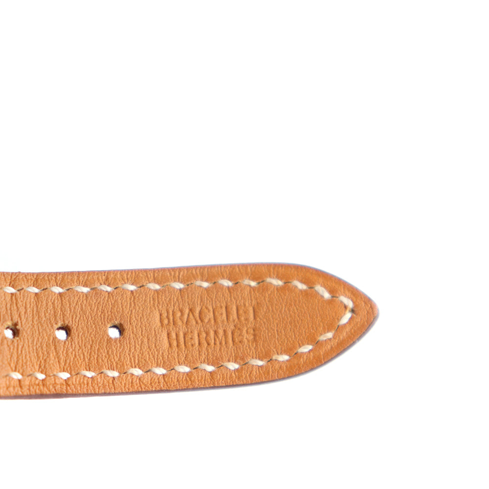 HERMÈS - Montre Kelly en cuir marron