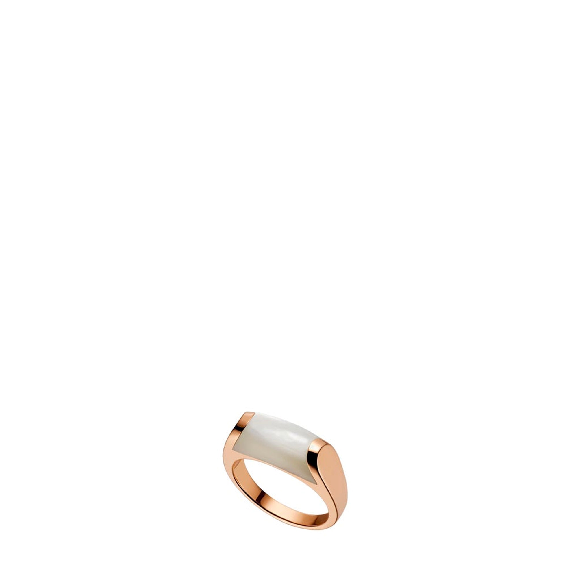 BULGARI - Bague MVSA Tronchetto Bulgari en nacre et or rose (T50)