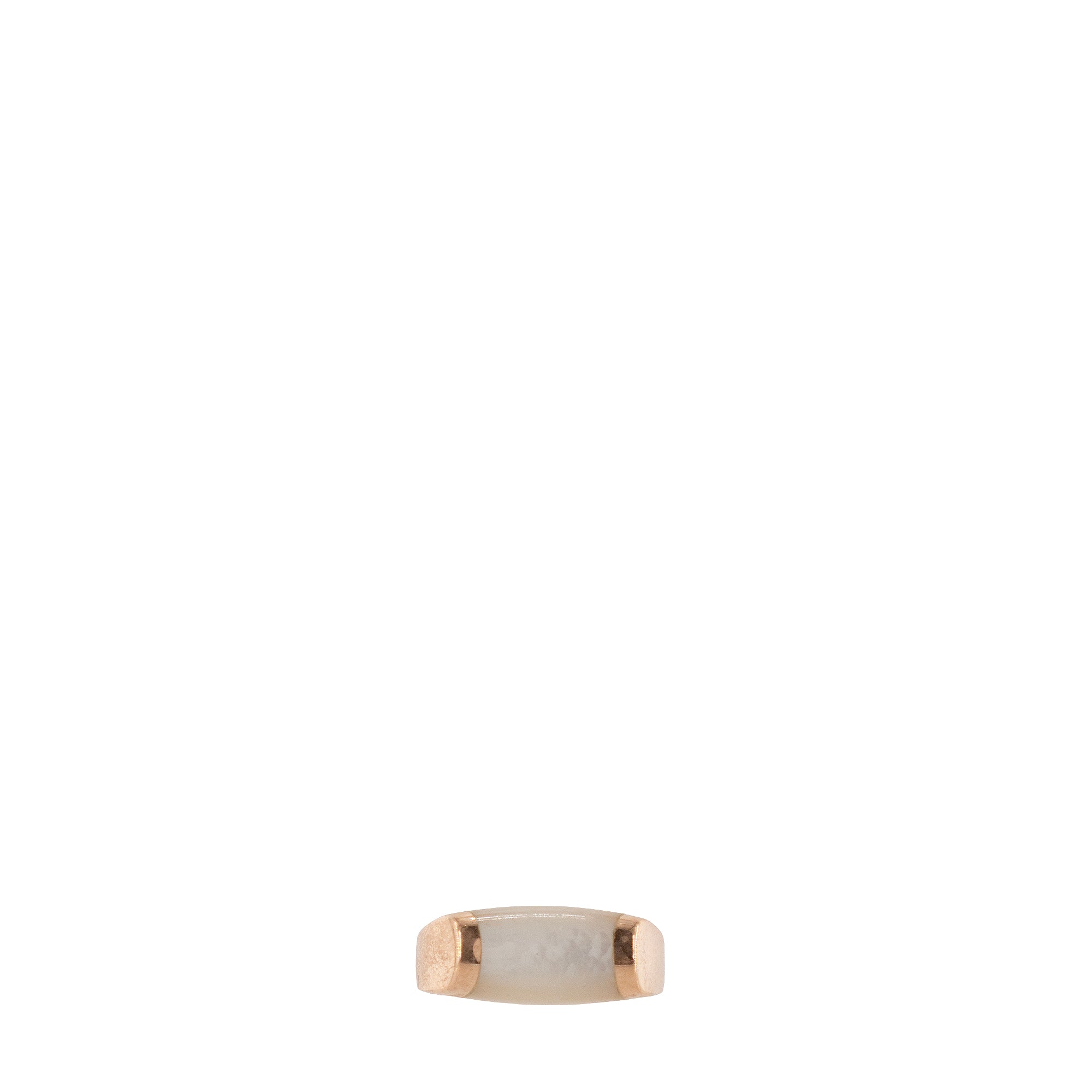 BULGARI - Bague MVSA Tronchetto Bulgari en nacre et or rose (T50)