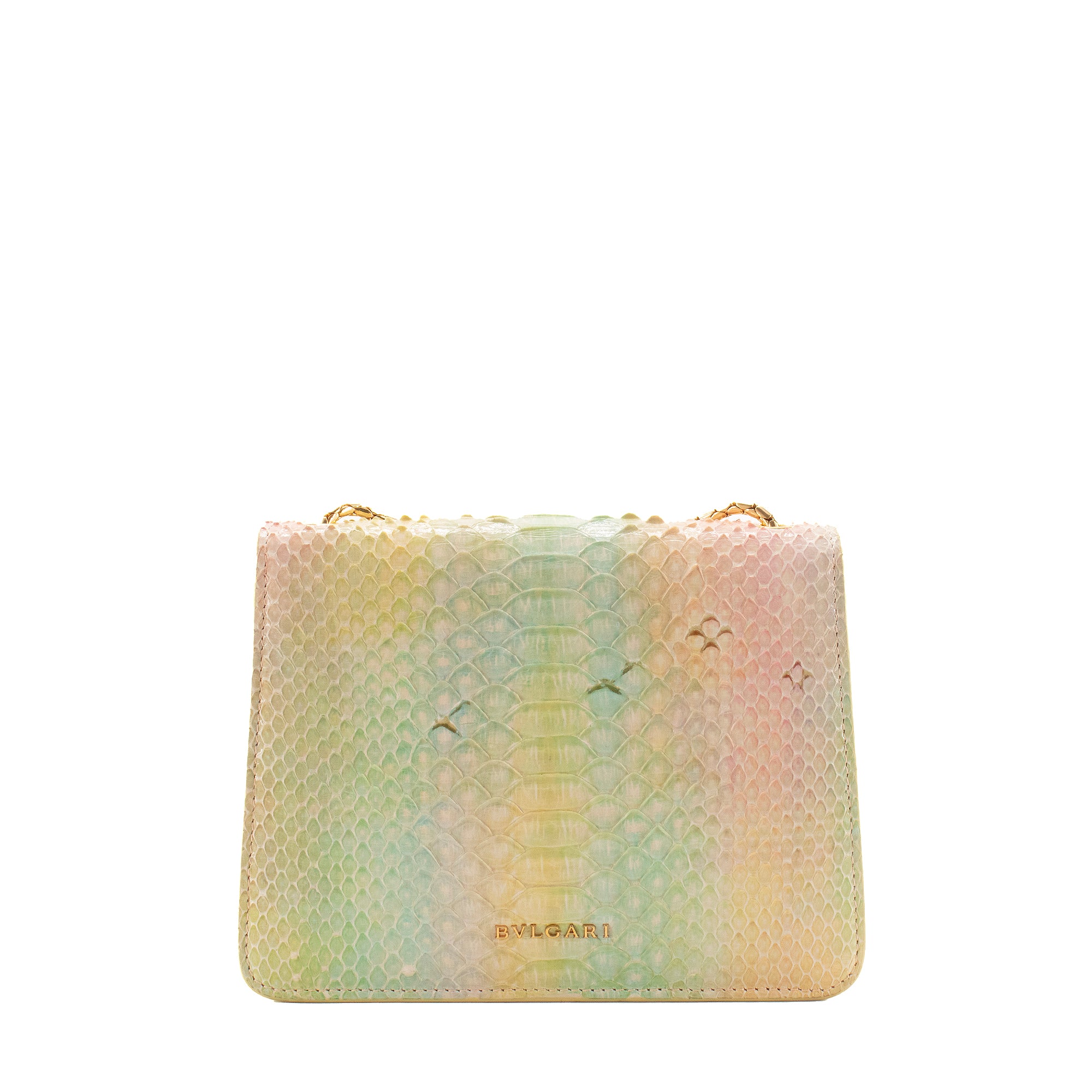 BULGARI - Sac à bandoulière Serpenti Bvlgari en python multicolore