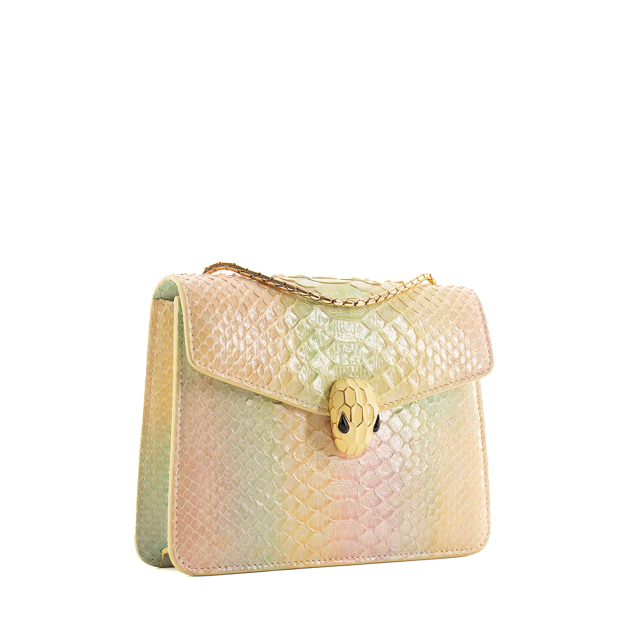 BULGARI - Sac à bandoulière Serpenti Bvlgari en python multicolore