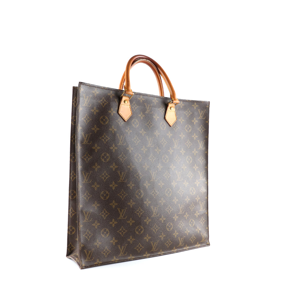 LOUIS VUITTON - Sac cabas plat en toile enduite monogrammée