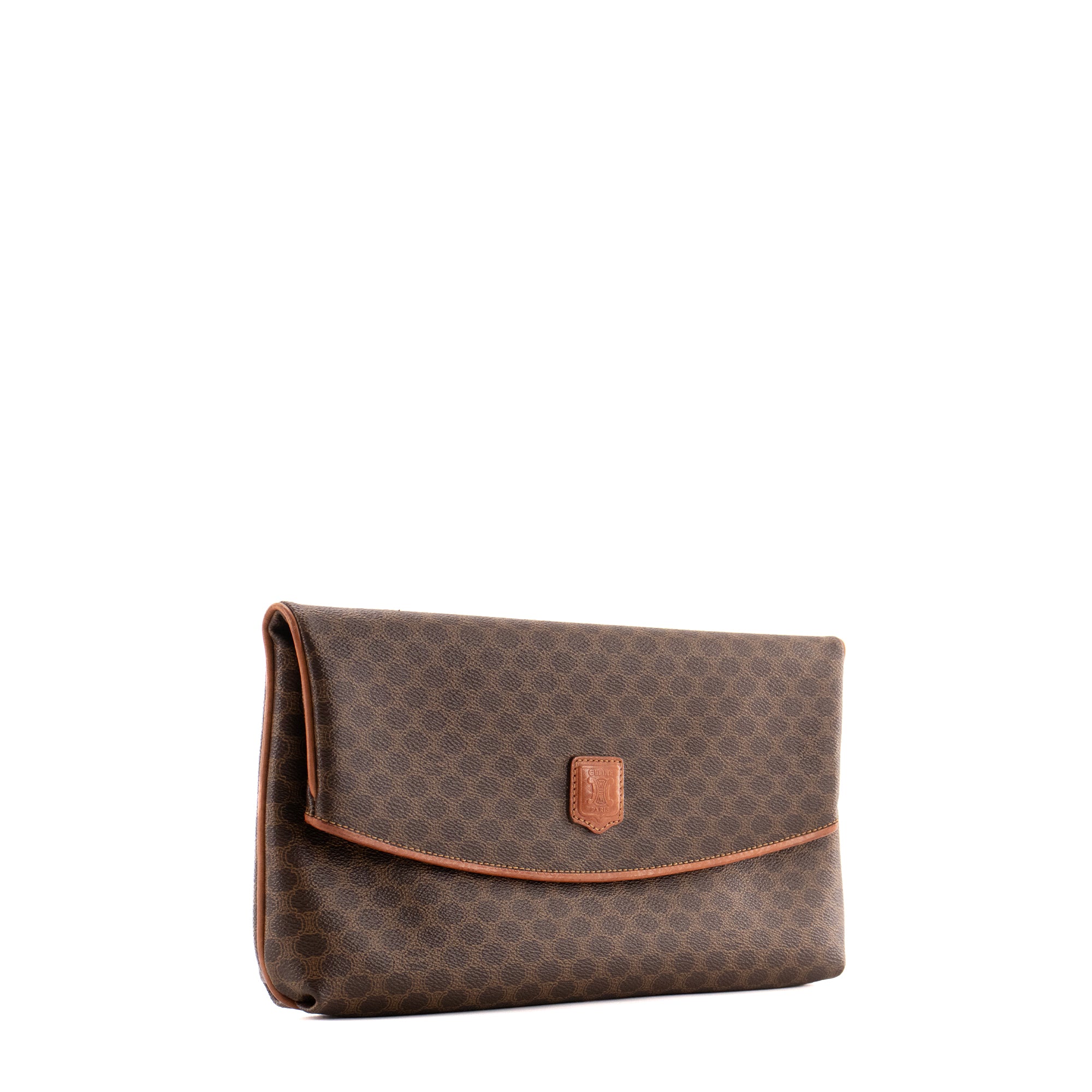 CELINE - Pochette à rabat Celine en toile monogrammée vintage
