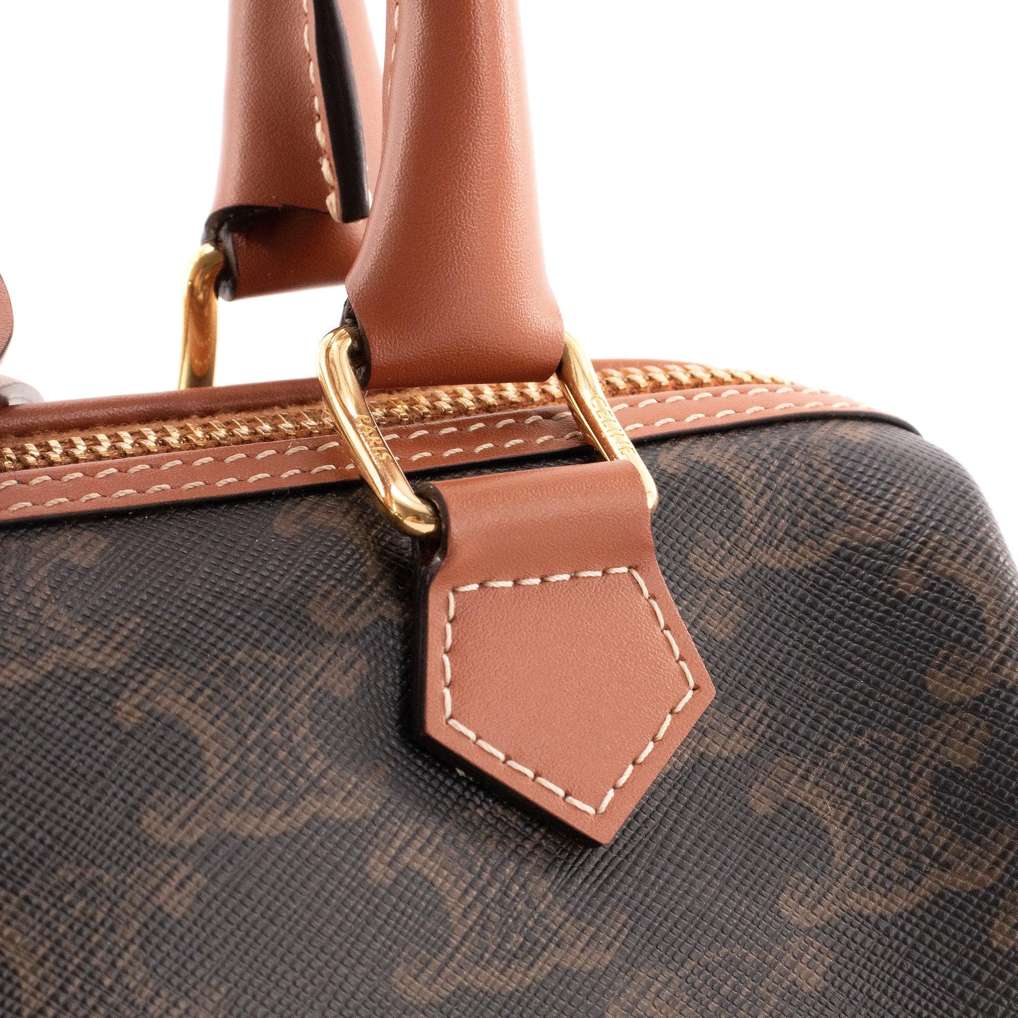CELINE - Sac à bandoulière Boston PM Celine en toile monogrammée