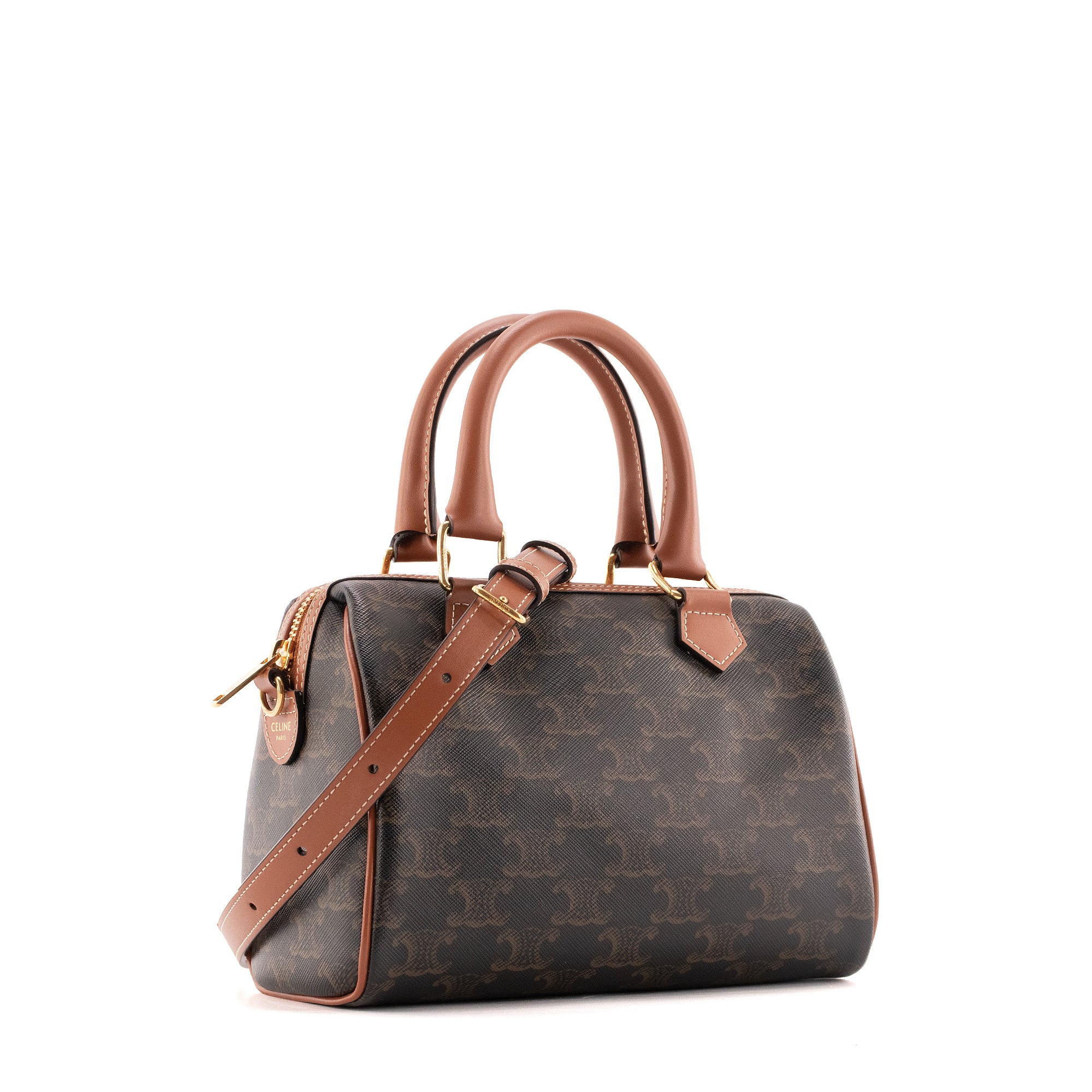 CELINE - Sac à bandoulière Boston PM Celine en toile monogrammée