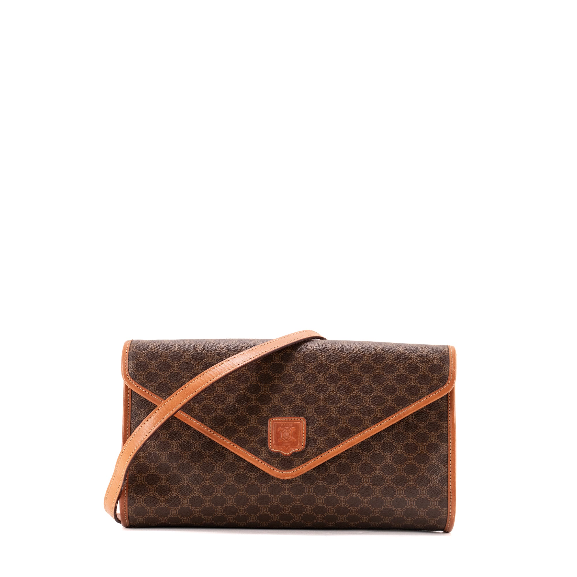CELINE - Sac à bandoulière Celine en toile enduite monogrammée vintage