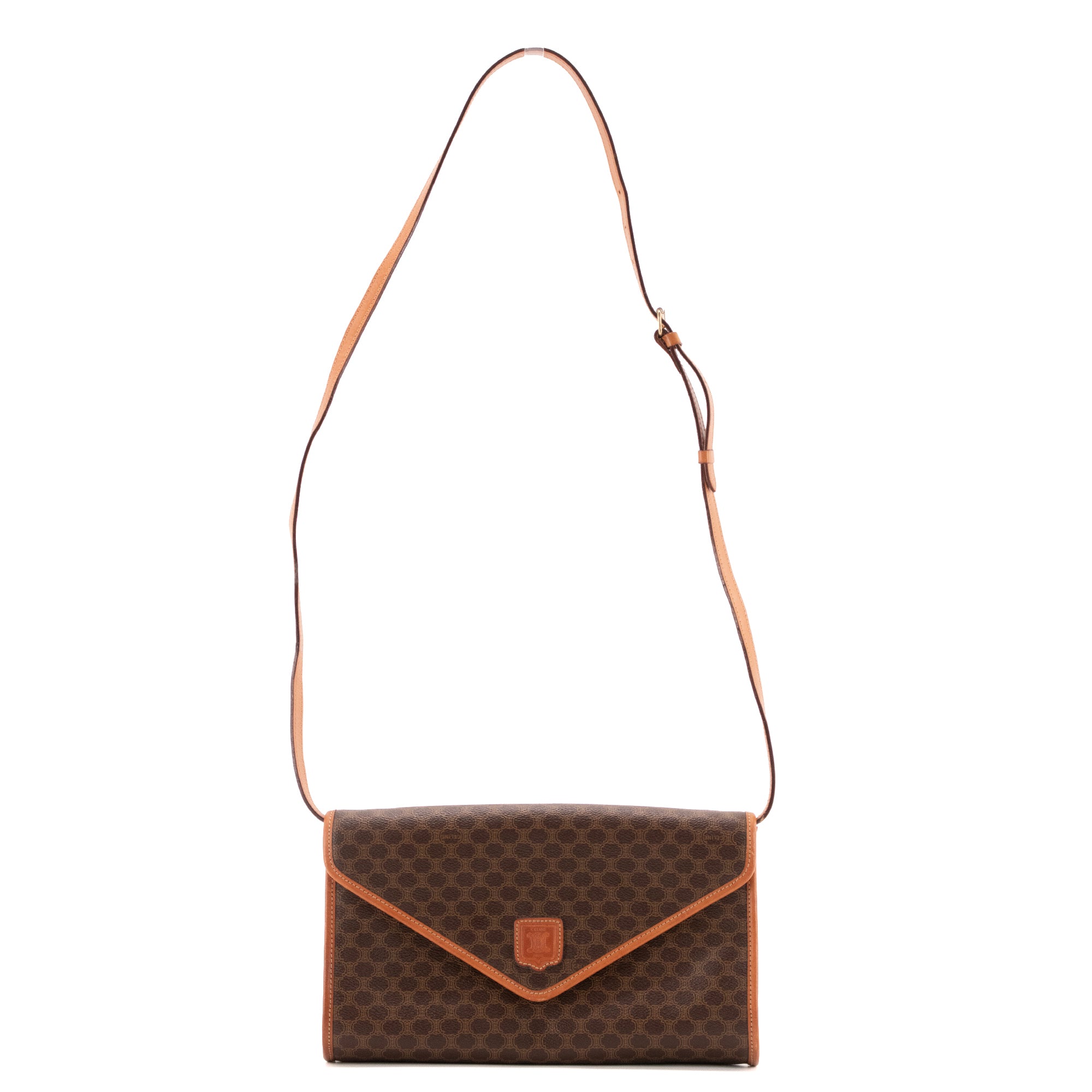 CELINE - Sac à bandoulière Celine en toile enduite monogrammée vintage