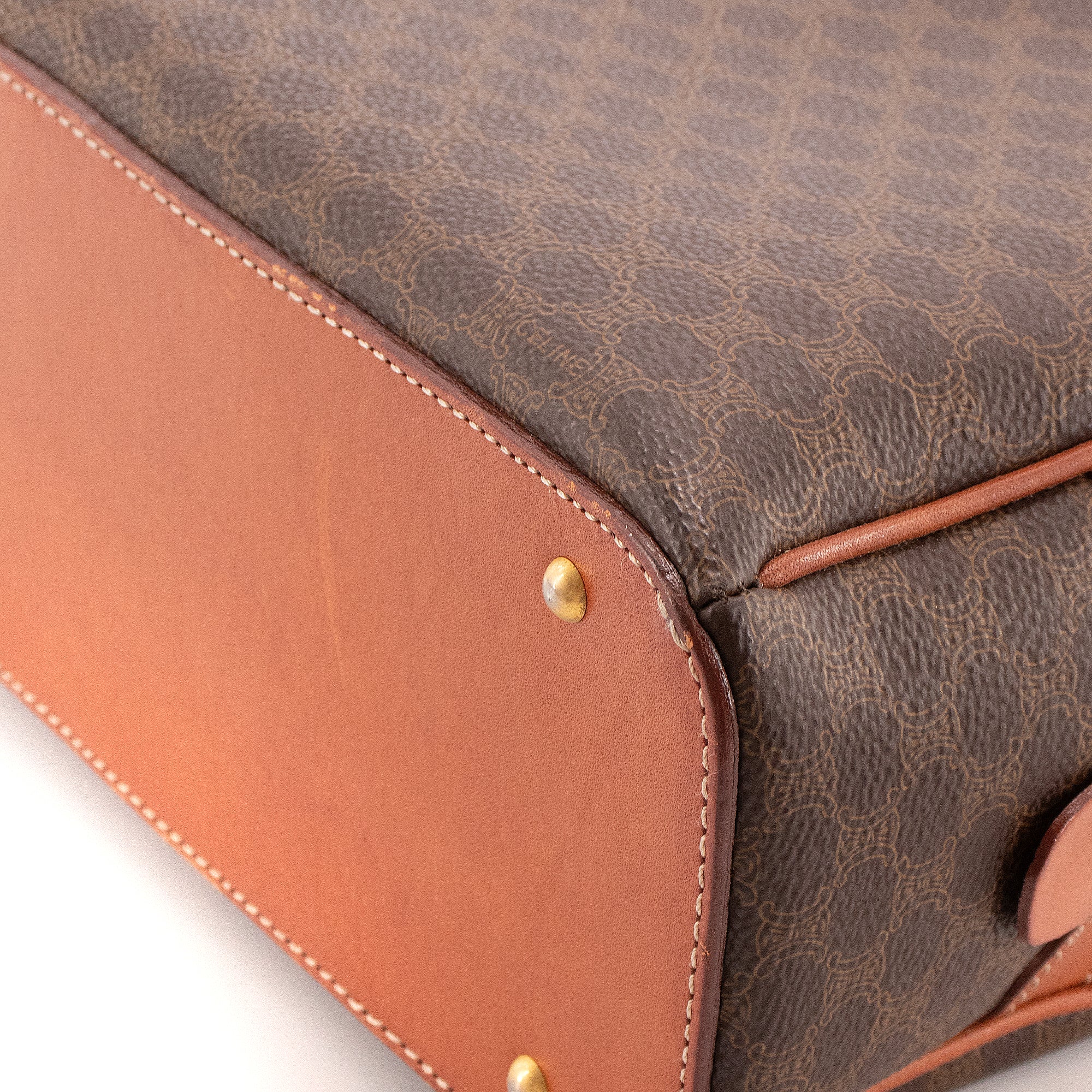 CELINE - Sac à main Macadam Celine en toile monogrammée vintage