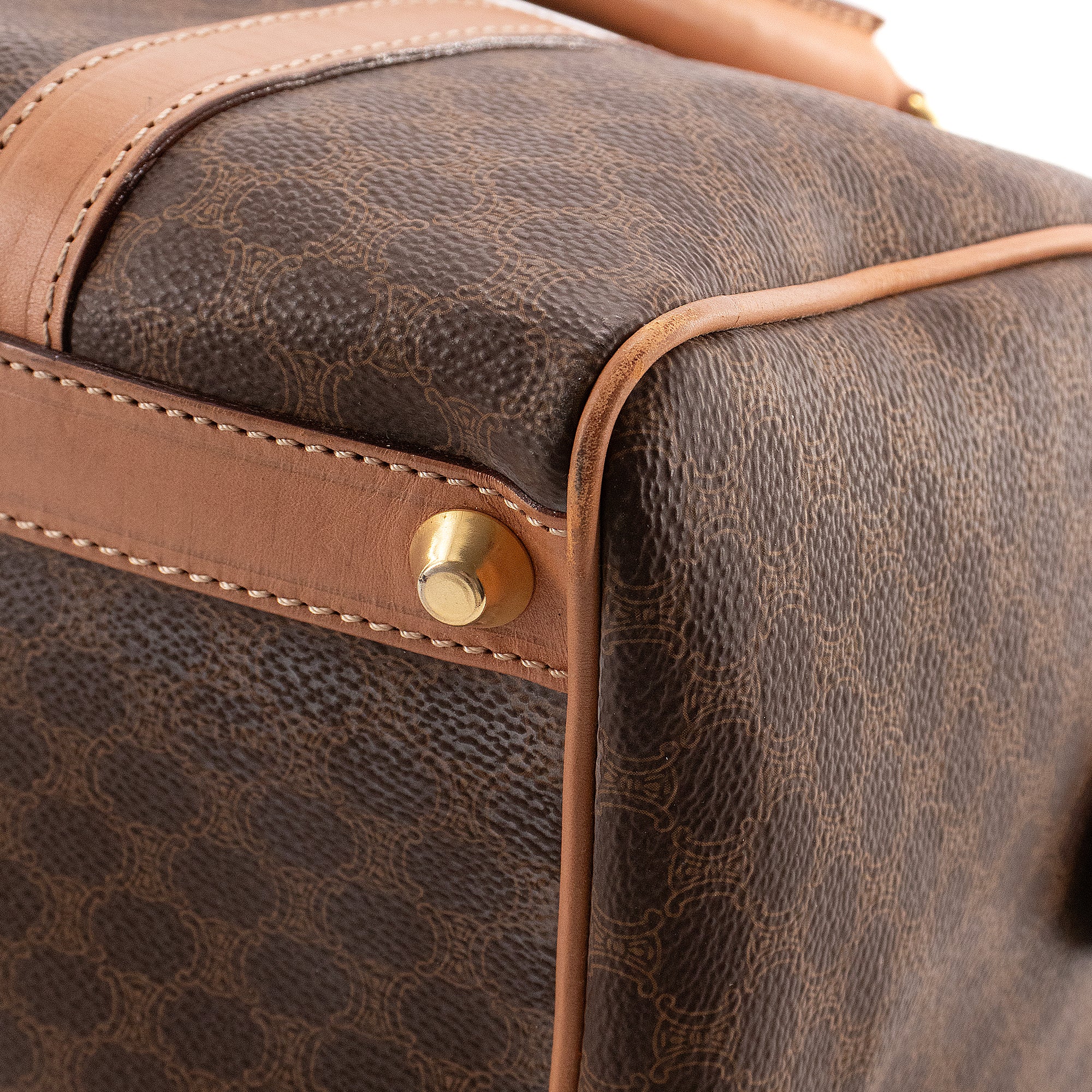 CELINE - Sac à main boston Celine en toile monogrammée vintage