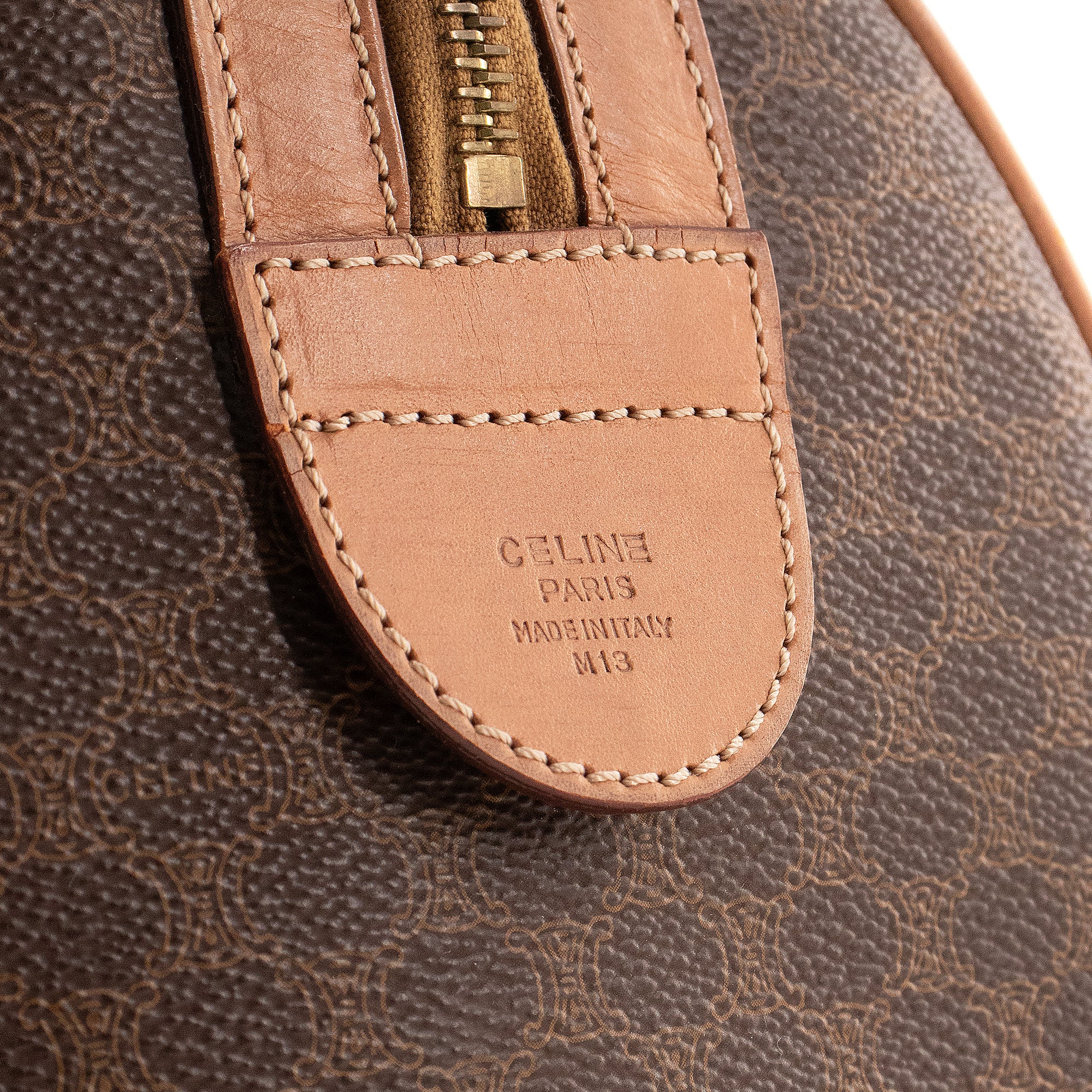 CELINE - Sac à main boston Celine en toile monogrammée vintage