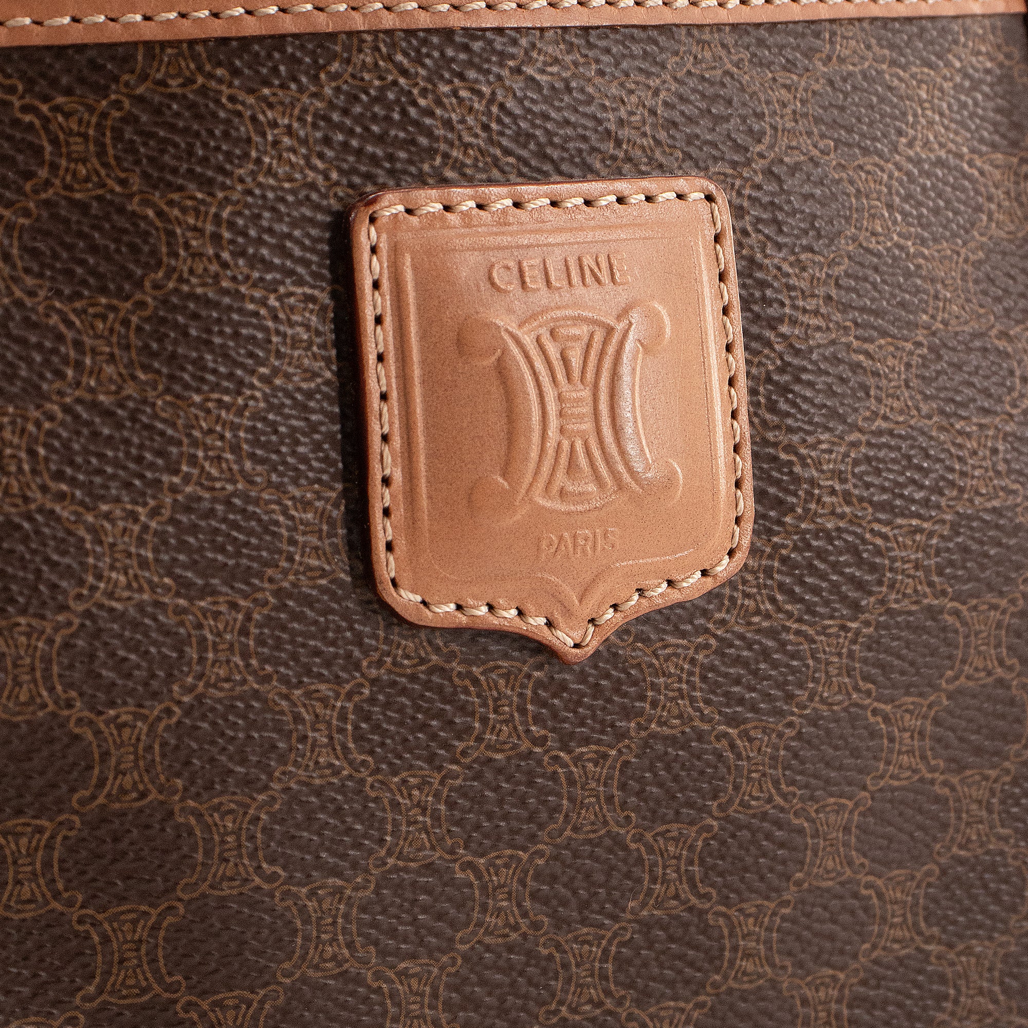 CELINE - Sac à main boston Celine en toile monogrammée vintage