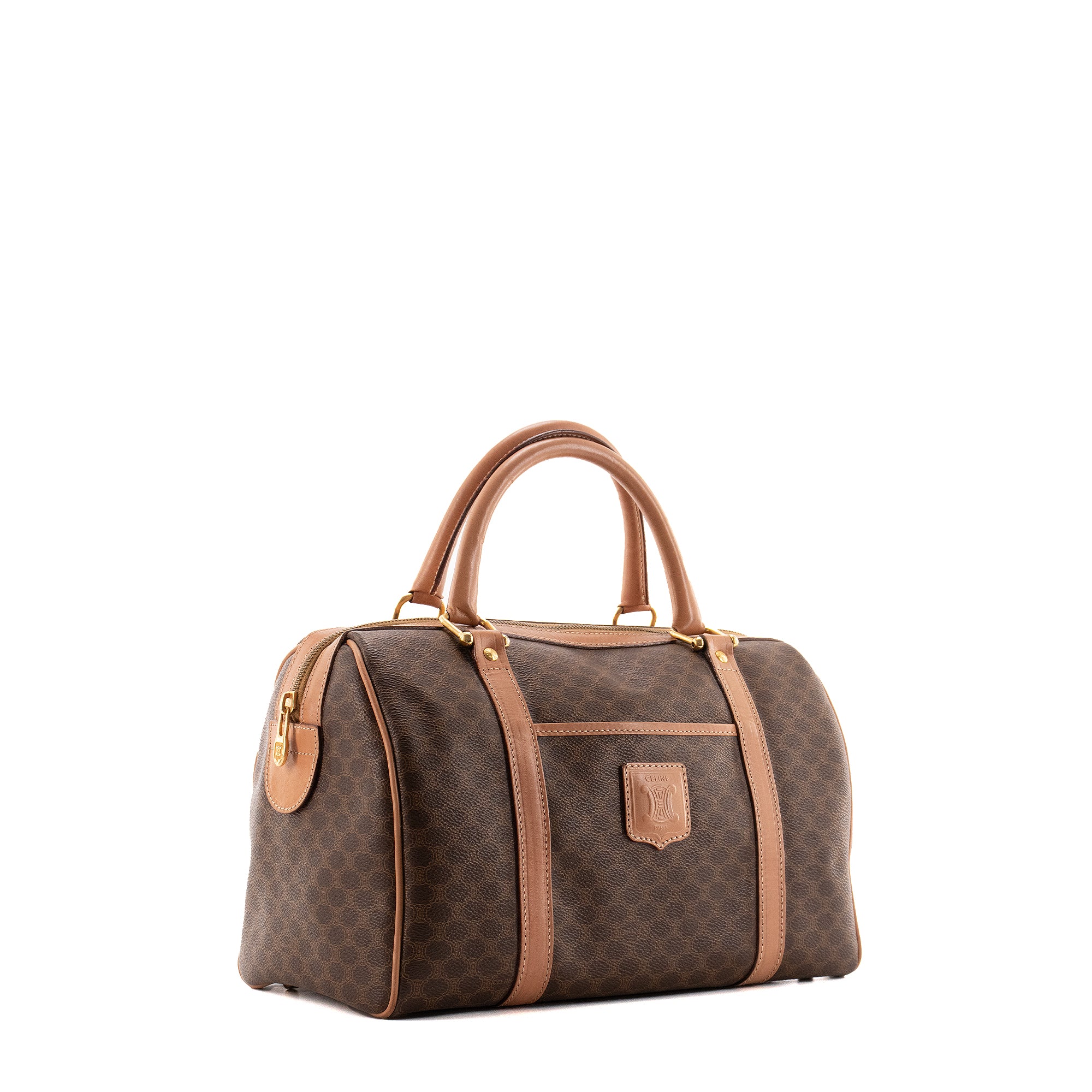 CELINE - Sac à main boston Celine en toile monogrammée vintage