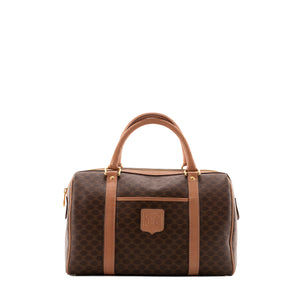 CELINE - Sac à main boston Celine en toile monogrammée vintage