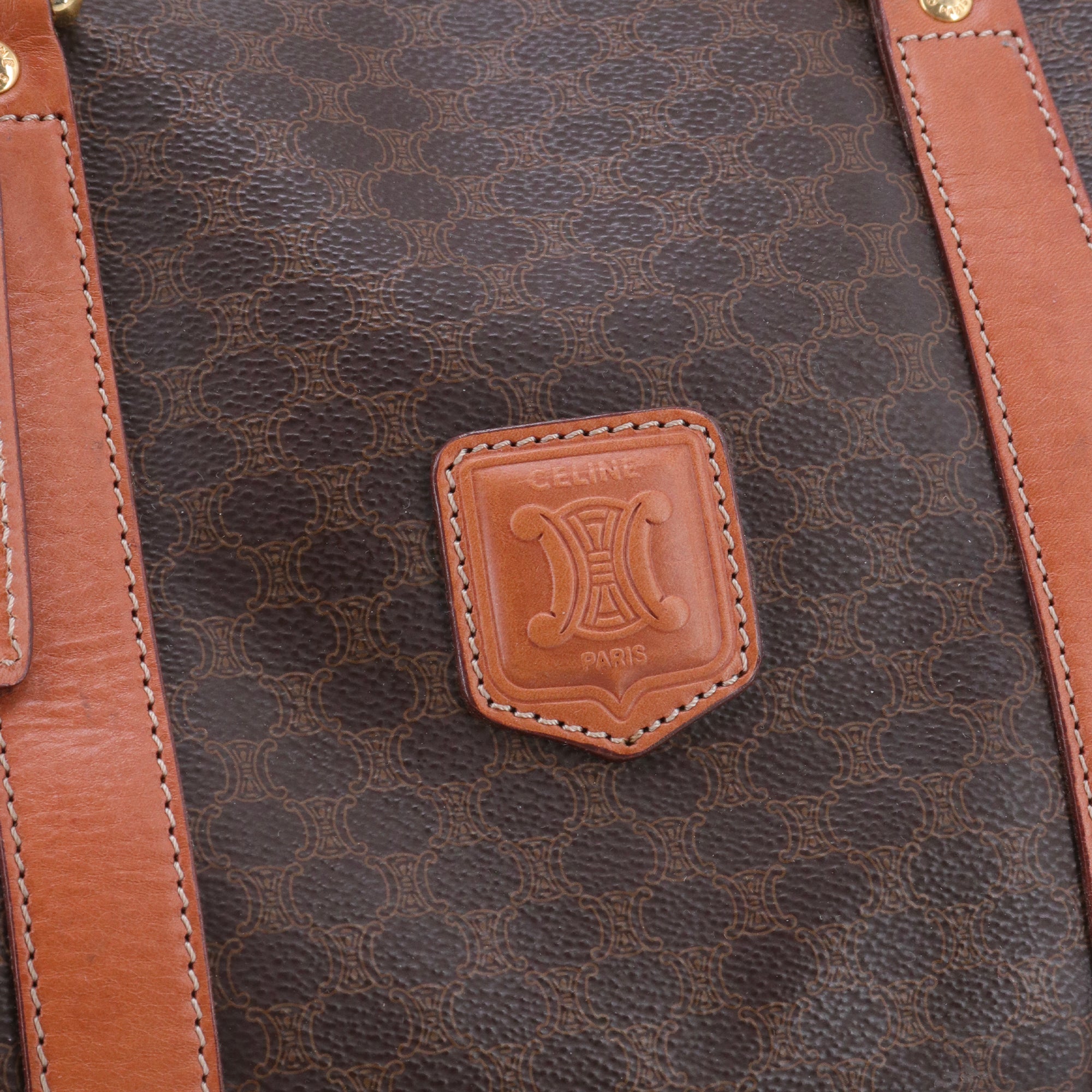 CELINE - Sac de voyage Boston Celine en toile monogrammée vintage
