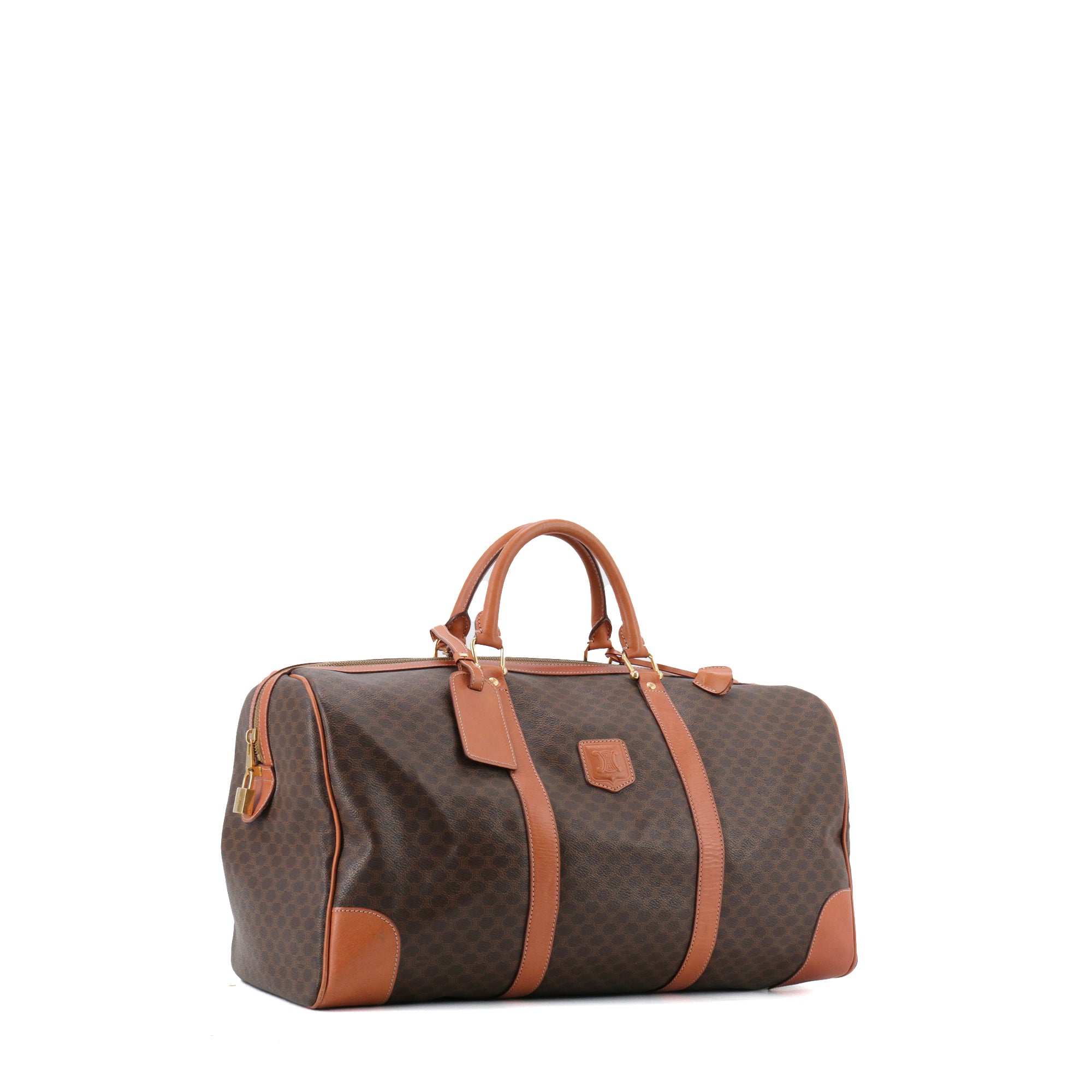CELINE - Sac de voyage Boston Celine en toile monogrammée vintage