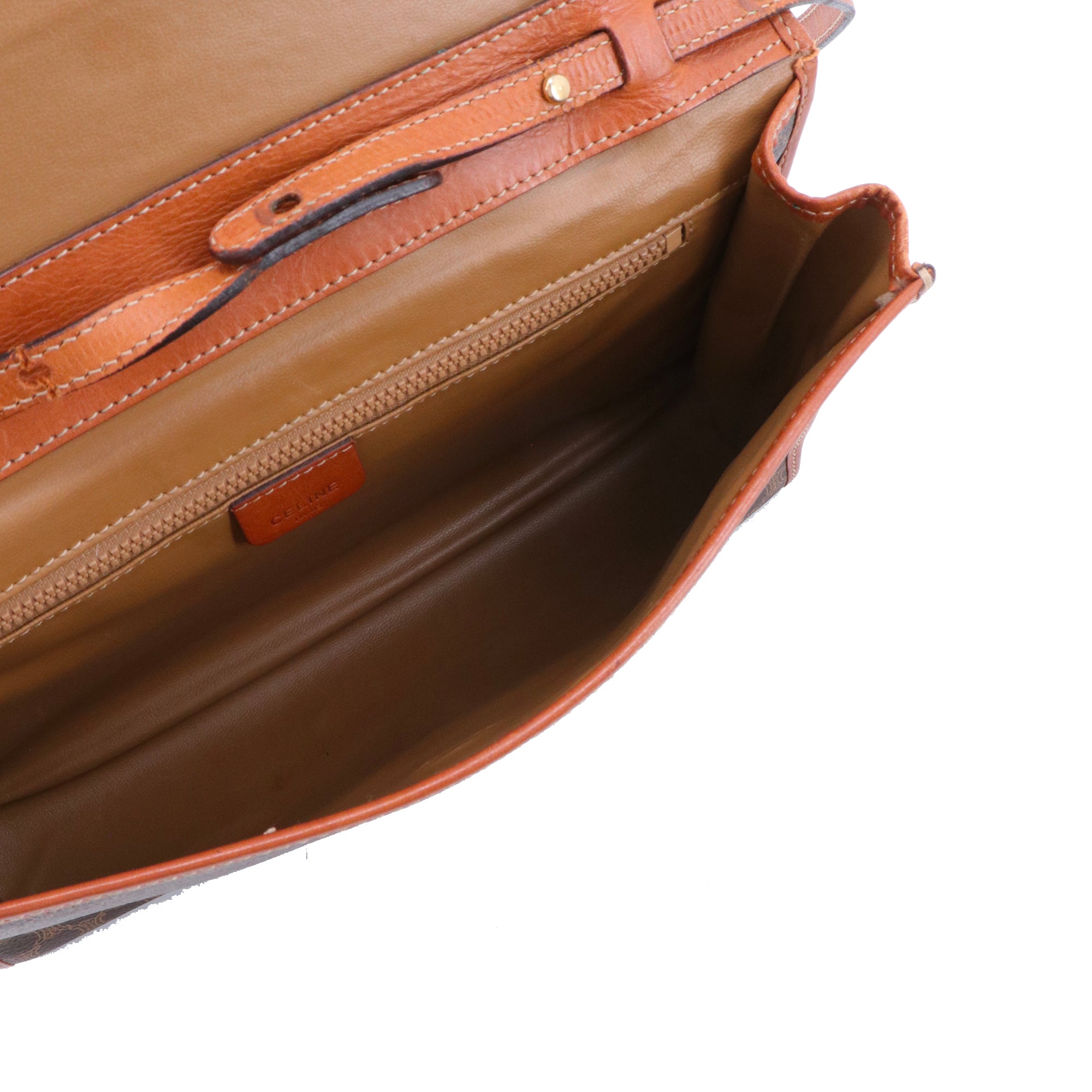 CELINE - Sac à bandoulière Celine en toile enduite monogrammée vintage